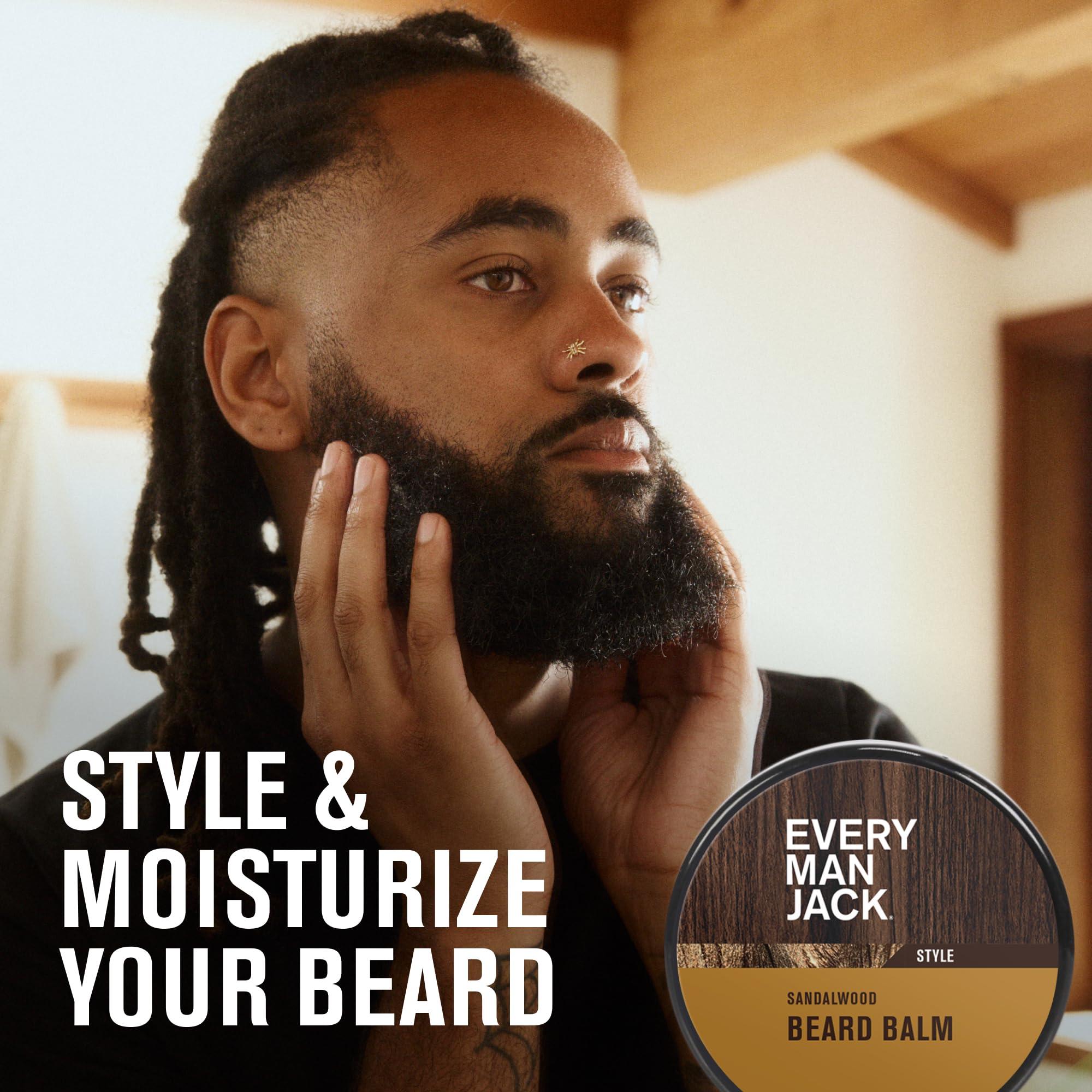 Every Man Jack Beard Grooming Kit for Men - Includes Sandalwood Beard Oil & Beard Balm, Beard Brush, Wooden Dual-sided Comb, Trimming Scissors and Mustache Comb - Image 7