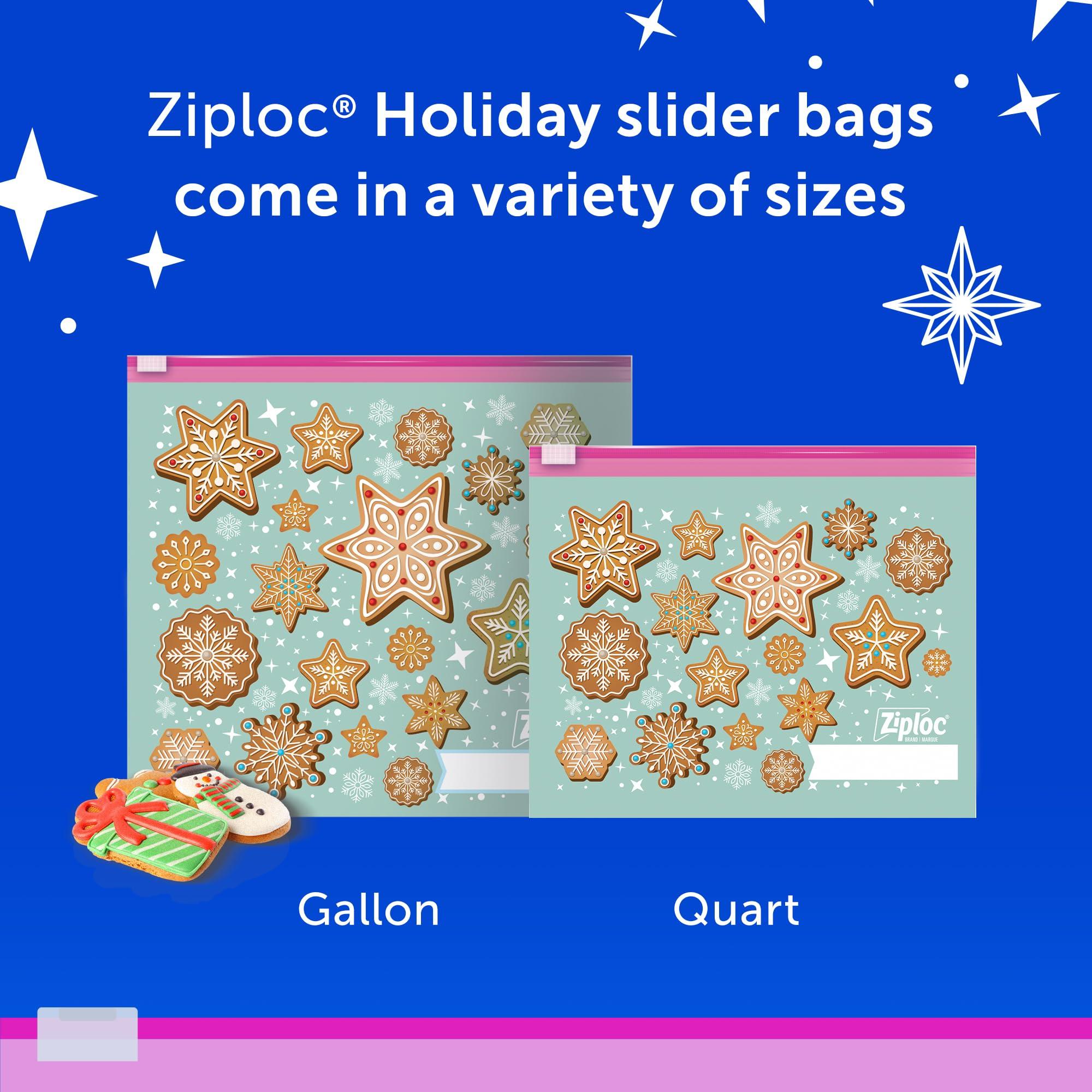 Ziploc Gallon Food Storage Slider Bags, Power Shield Technology For More Durability, 12 Count, Holiday Designs, Packaging May Vary - Image 3