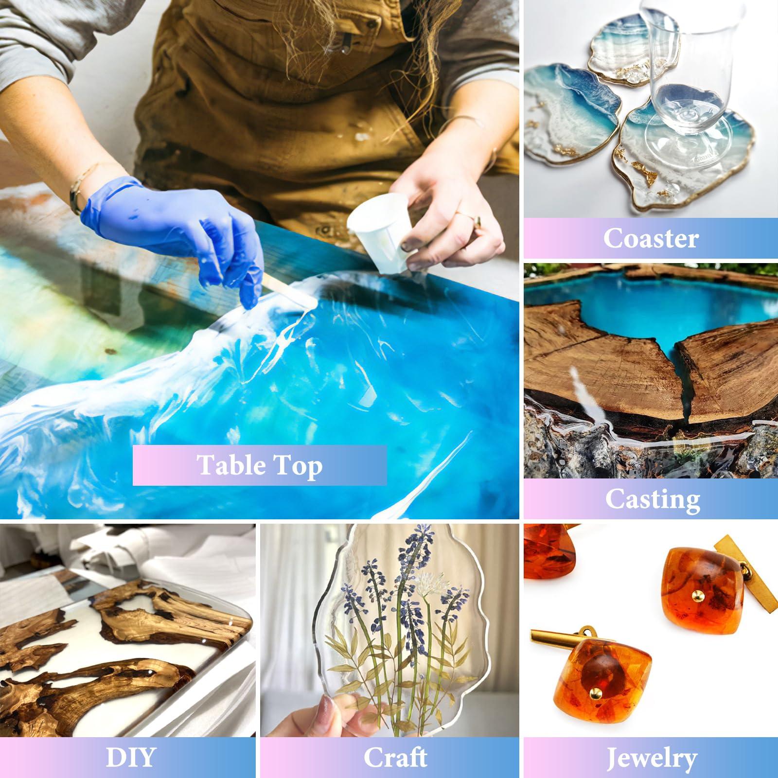 Epoxy Resin 1 Gallon - Crystal Clear Epoxy Resin Kit - Self-Leveling, High-Glossy, No Yellowing, No Bubbles, Perfect for Crafts, Table Tops, DIY 1:1 Ratio - Image 5