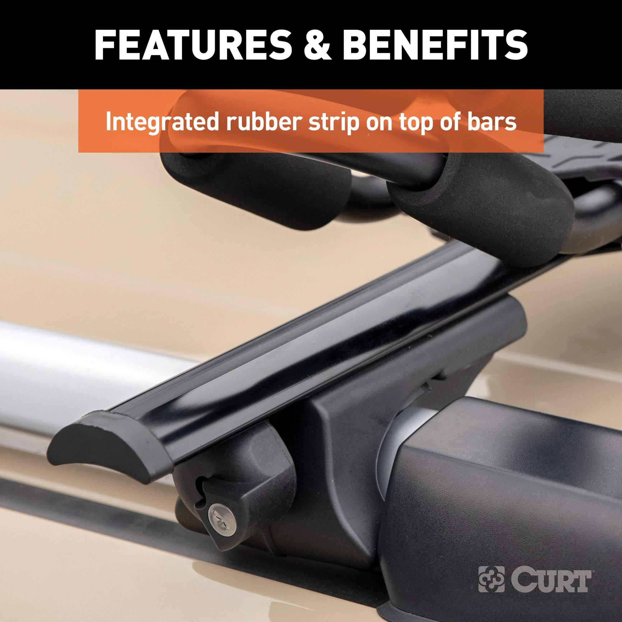 CURT 18118 Universal 53-3/8-Inch Black Aluminum Roof Rack Cross Bars, 2-Pack - Image 7