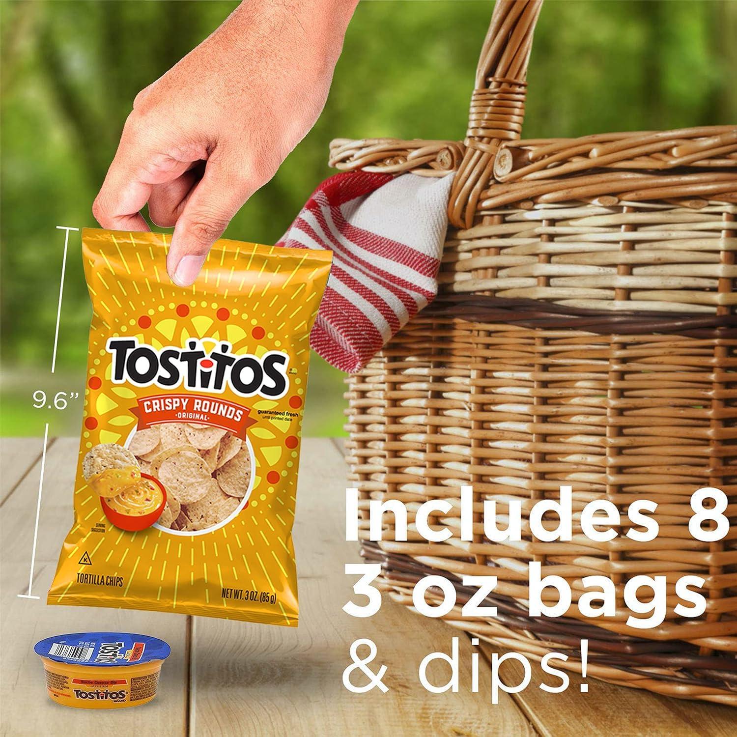 Tostitos Tortilla Chips Chip & Salsa Pack, 3oz Tostitos Crispy Rounds & 3.8oz Medium Salsa (16 count) - Image 7