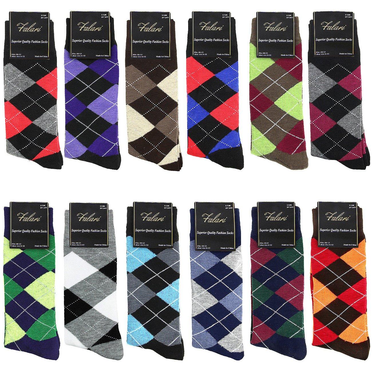 Falari Men Colorful Funny Novelty Crazy Combed Casual Dress Socks & Argyle Socks - Image 2