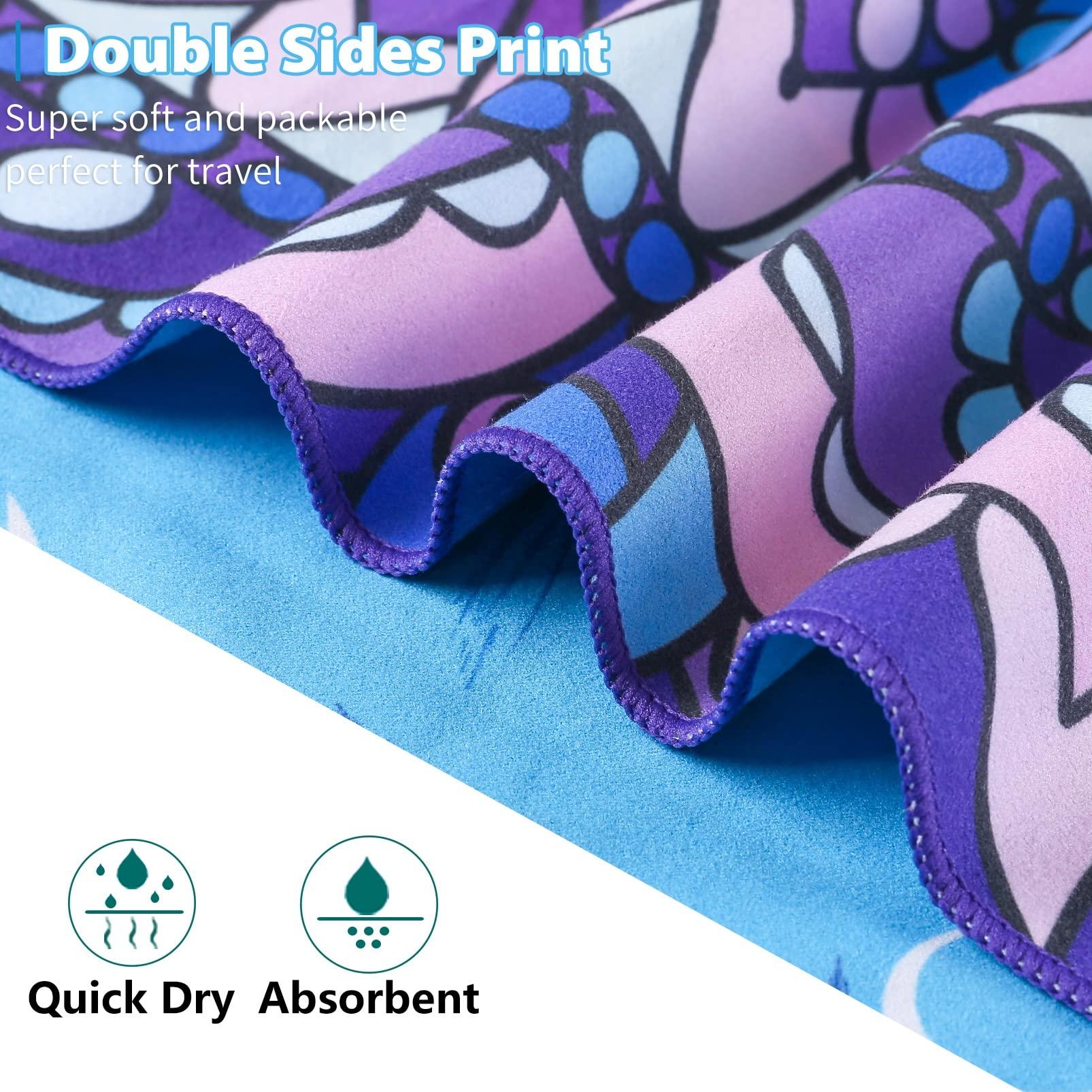 2 Pack Microfiber Oversized Lightweight Beach Towel 71"x32" XL Extra Large Thin Sand Free Towels Travel Swim Pool Yoga Gym Camping for Adults Women Men Beach Essentials Accessories Vacation Gift - Image 5