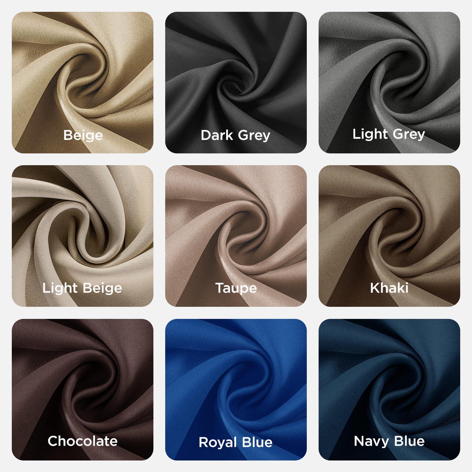 Joydeco Dark Grey Blackout Curtains 72 Inch Length, 72 Inch Curtains for Bedroom, Thermal Insulated Long Curtains & Drapes 2 Burg, Room Darkening Grommet Drapes for Living Room Window, 2 Panels Set ﻿ - Image 9