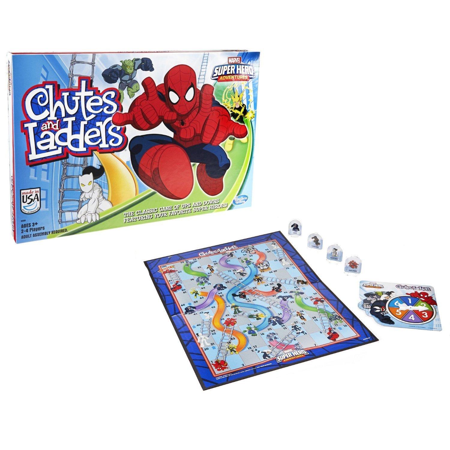 Hasbro Gaming Chutes and Ladders: Marvel Spider-Man Edition Board Game for Kids 2-4 Players, Preschool Games, Ages 3 and Up (Amazon Exclusive) - Image 2