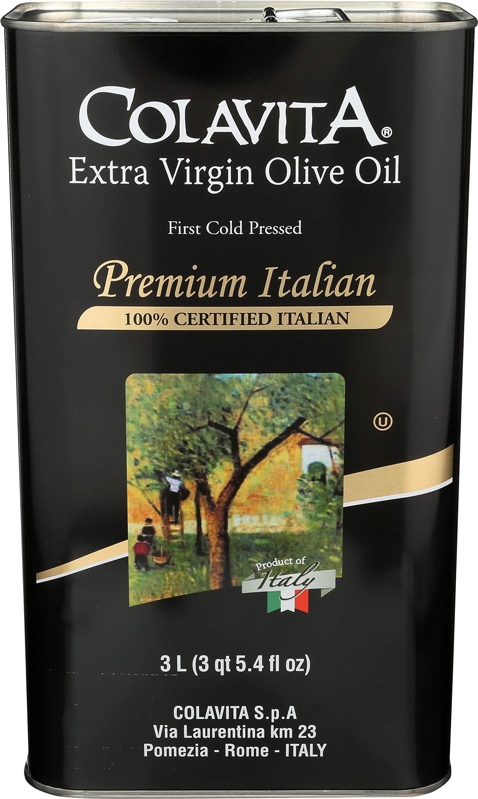 Colavita Premium Italian Extra Virgin Olive Oil Tin, 101.4 fl. oz. Tin - Image 5