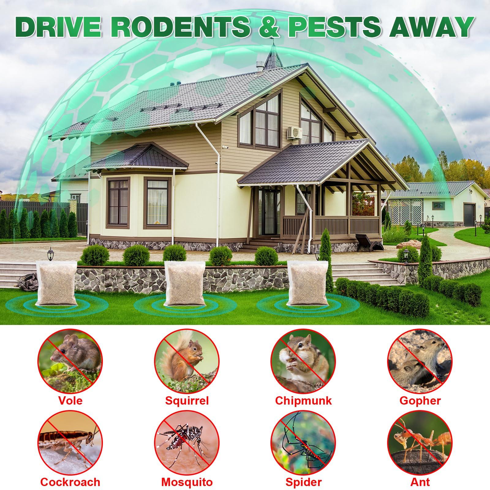 Rodent Repellent, 16 Pack Natural Mouse Repellent Pouches - Peppermint Oil to Repel Rodents Rats Squirrel, Outdoor Indoor Mice Repellent for House Garage Basement RV Car - Image 3
