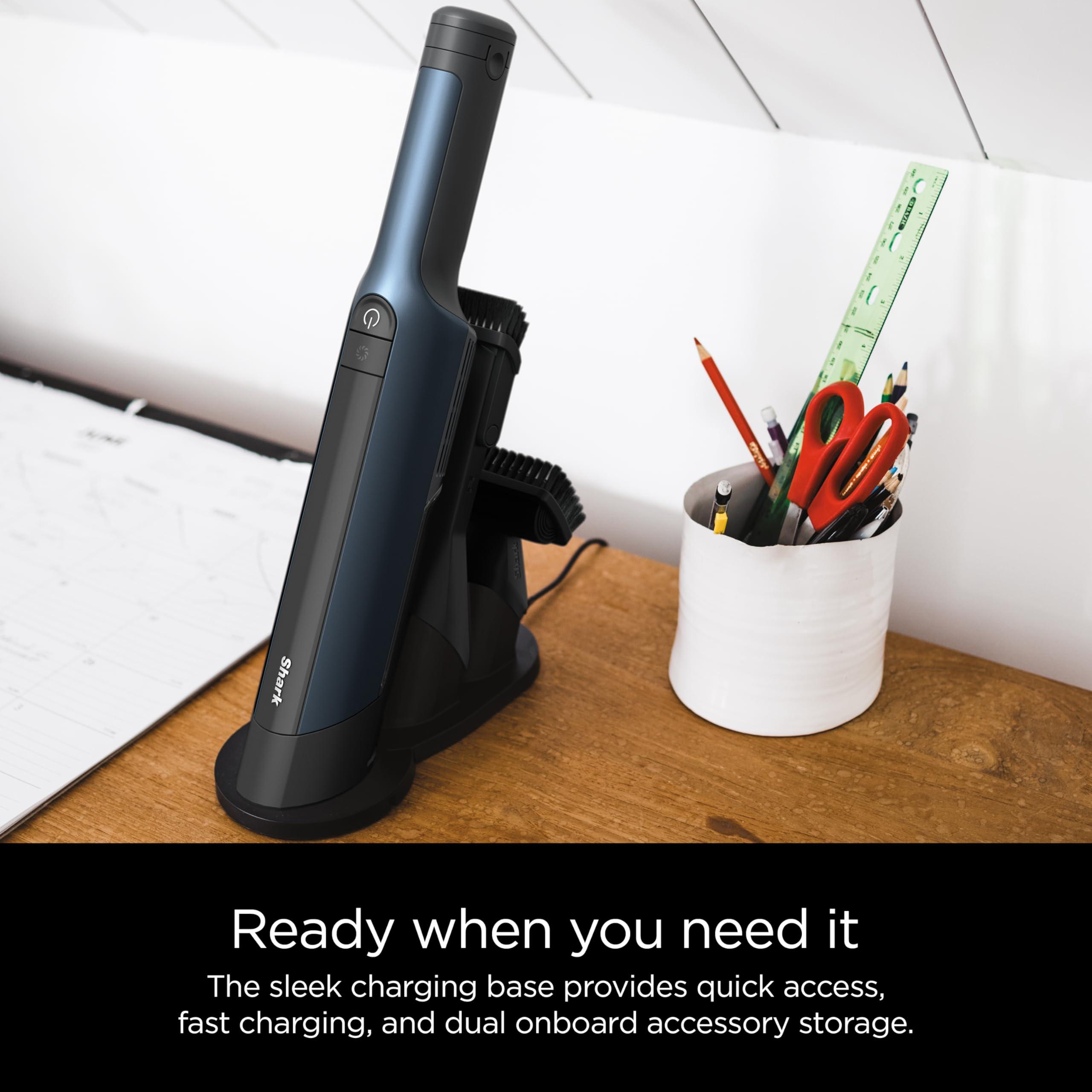 Shark WV410BL WANDVAC Cordless Hand Vacuum, Ultra-Lightweight & Portable with Powerful Suction & Tools for Pets, Designed for Car & Home, Dark Blue - Image 2