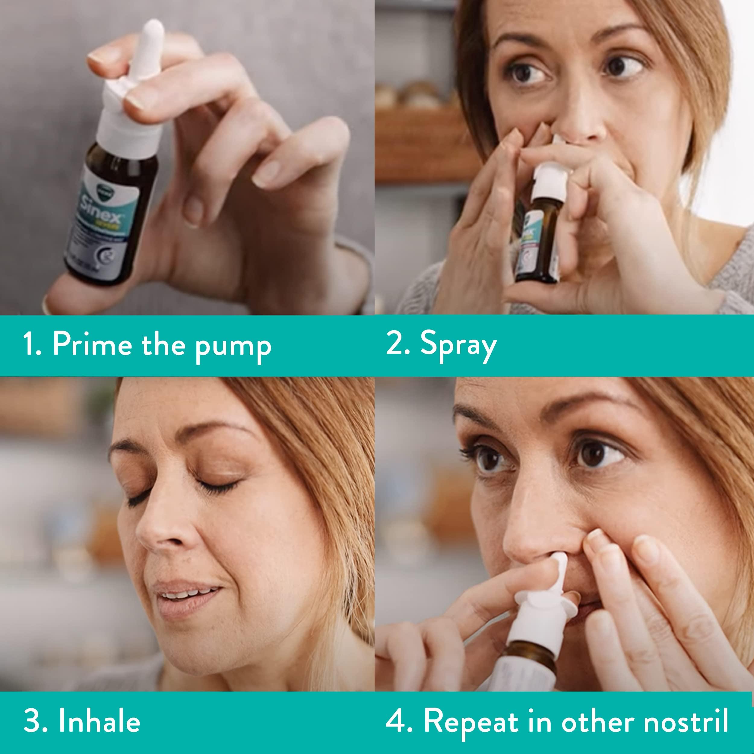 Vicks Sinex SEVERE Allergy & Sinus Nasal Spray, Original Ultra Fine Mist, Decongestant Medicine, Relief from Nasal Congestion due to Cold or Allergy, Sinus Pressure Relief, 265 Sprays x 2 - Image 5
