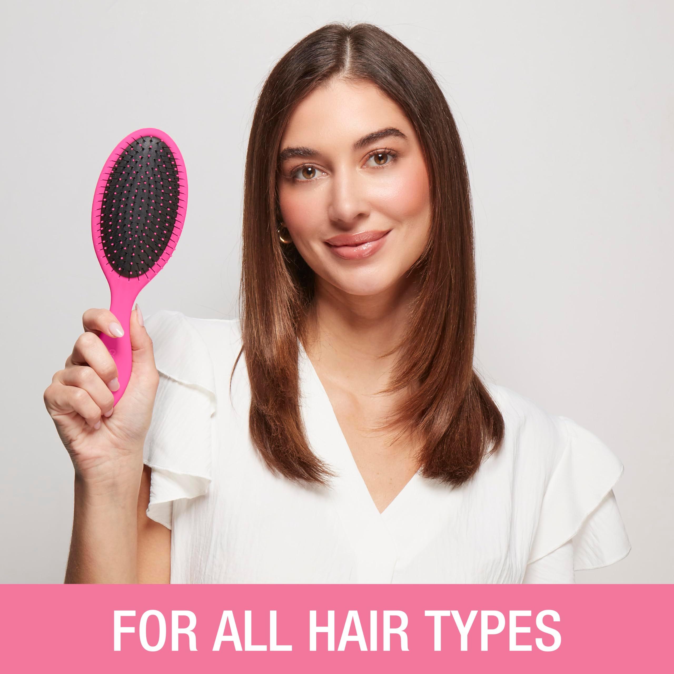 Conair Detangling Brush 3PK - For wet and dry - Ideal for all types - curly brush - brushes for women - detangler brush - brushes for women - Blue, Pink, Gray Assorted - Image 5