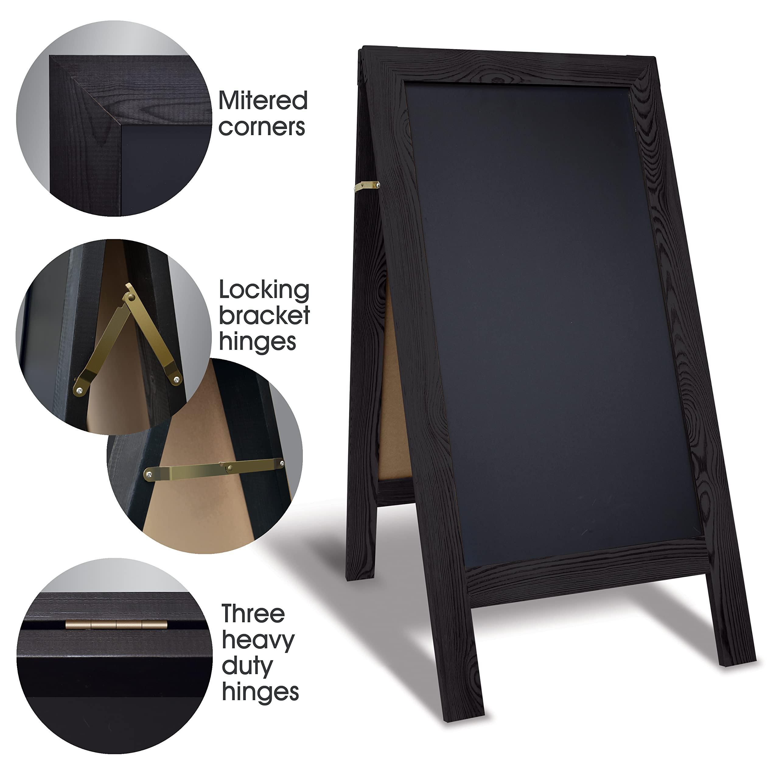Better Office Products Magnetic A-Frame Chalkboard Sign, Extra Large 20" x 40", Standing Chalkboard Easel, Deluxe Set with Multiple Accessories, Outdoor Sidewalk Sandwich Board Sign,(Black) - Image 4