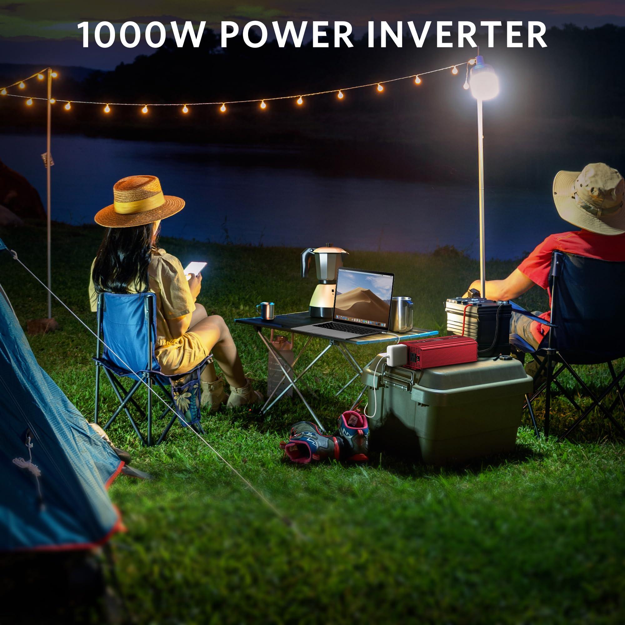 BESTEK 1000W Car Power Inverter, DC 12V to 110V Car Power Converter with 2 AC Outlets/30W PD USB-C/18W Quick USB A Charge Multi-Protection 1000 watt Power Inverter for Vehicles/Car/RV/Home - Image 9