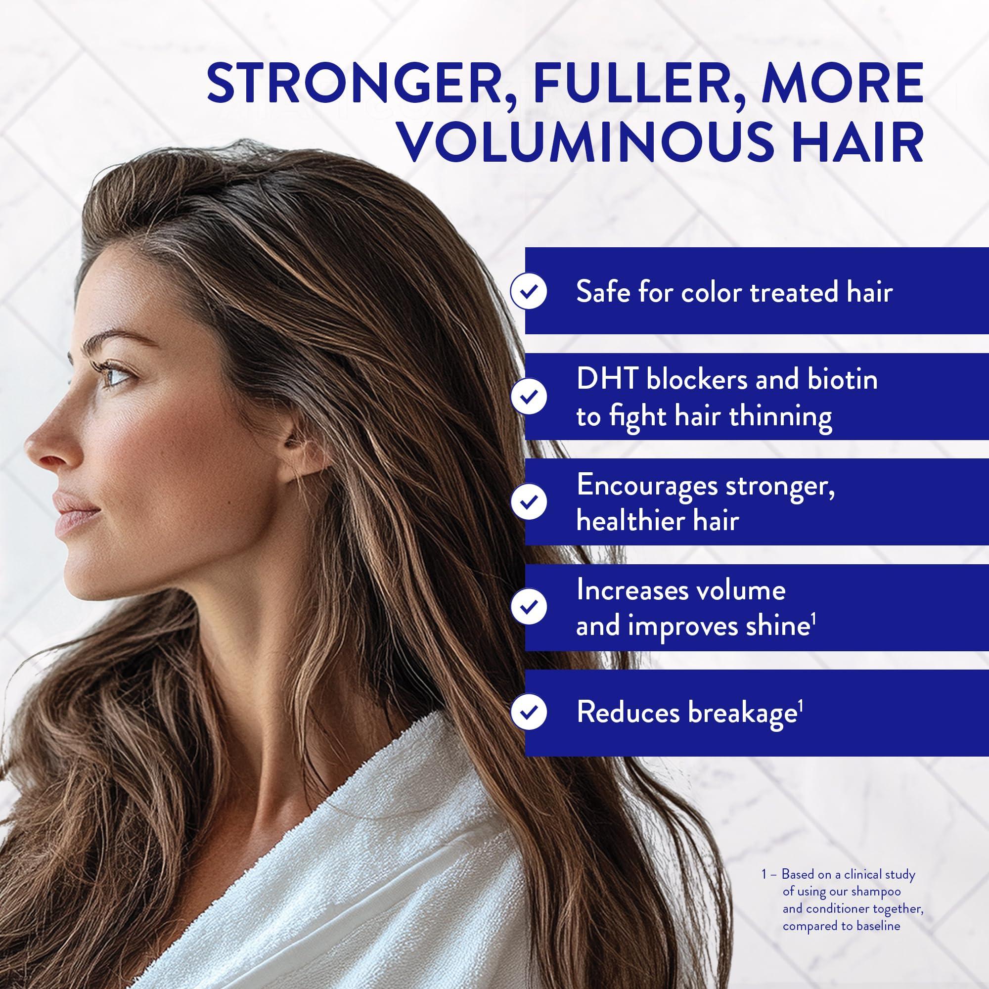 Routine Wellness Anti-Thinning Shampoo and Conditioner Set for Thinning Hair - Biotin DHT Blocker Women & Men - Color Safe Shampoo for Hair Loss & Healthier Hair - Rose Hips (Pack of 2) - Image 3