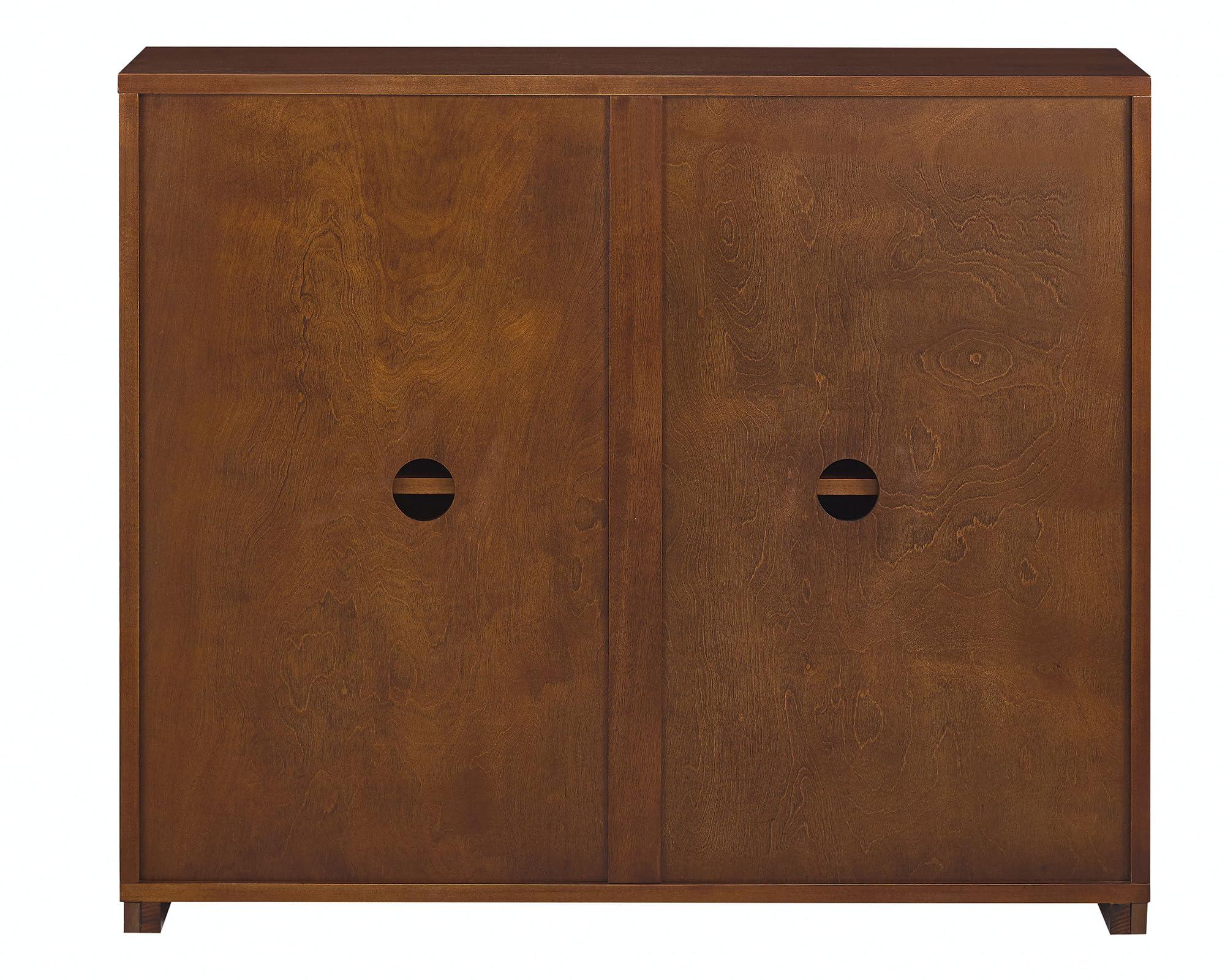 LKTART Mid Century Modern Sideboard Buffet Cabinet, Narrow Walnut Sideboard,Wood Storage Cabinet Credenza with 2 Doors for Living Room, Kitchen, Entryway, Hallway(9.25" D*39" L) - Image 9