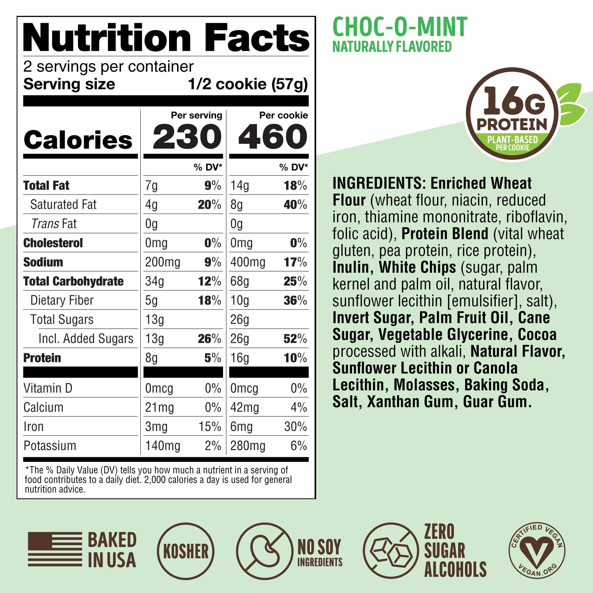 Lenny & Larry's The Complete Cookie, Choc-O-Mint, Soft Baked, 16g Plant Protein, Vegan, Non-GMO, 4 Ounce Cookie (Pack of 12) - Image 4
