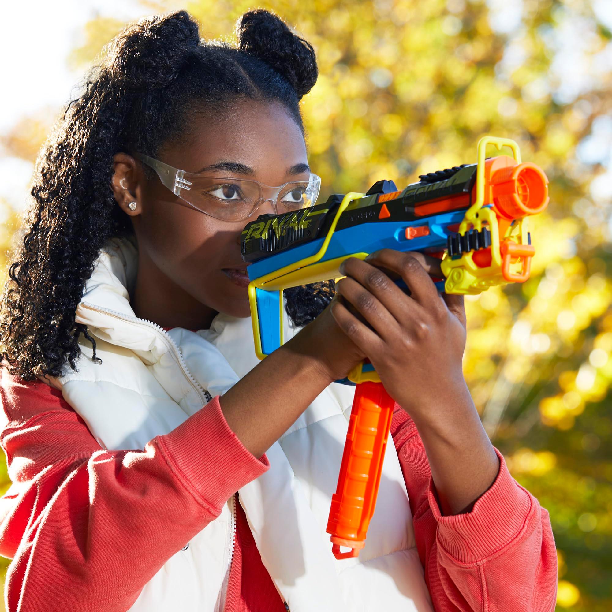 Nerf Rival Mirage XXIV-800 Blaster, 10 Nerf Rival Accu-Rounds, 2 Ways to Load, 8 Round Removable Magazine, Pump Action Priming, Gifts for Teens - Image 9