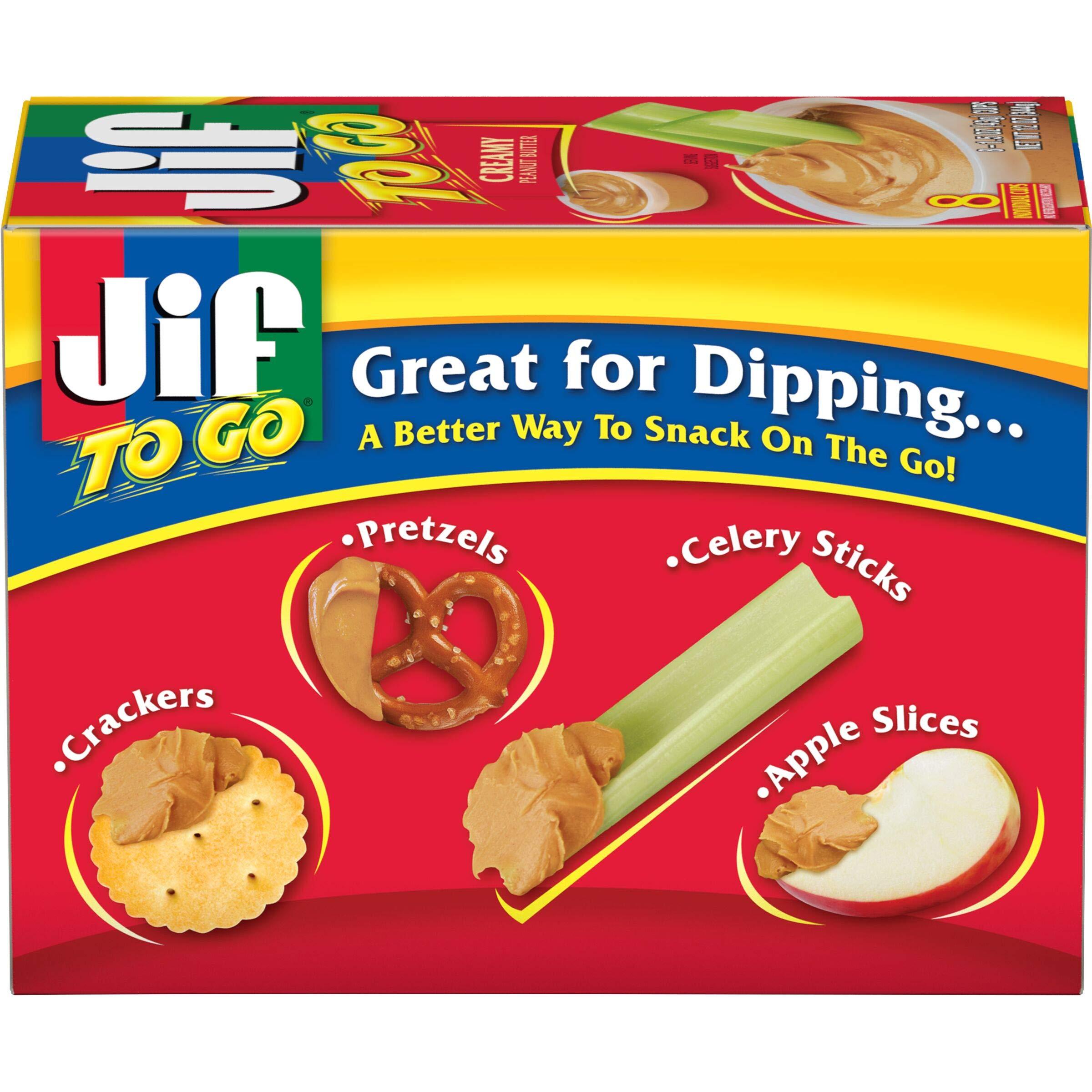Jif To Go Creamy Peanut Butter, 8- 1.5 Ounce Cups, Smooth and Creamy Texture, Snack Size Packs - Image 5