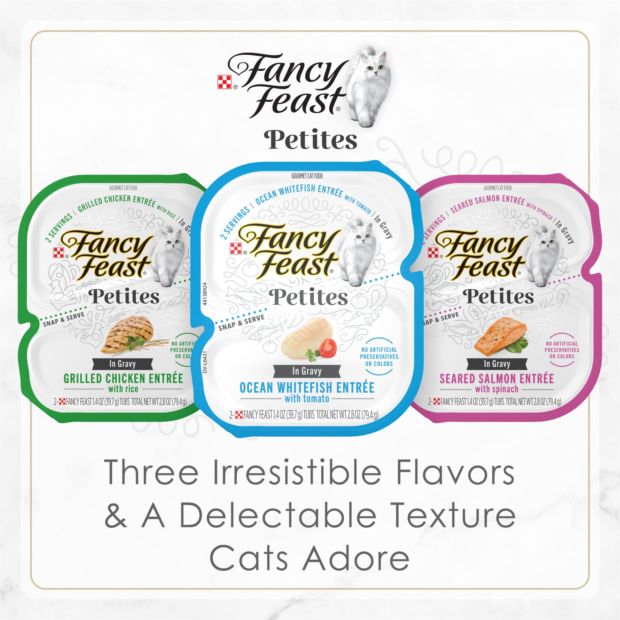 Purina Fancy Feast Gourmet Wet Cat Food Variety Pack, Petites Gravy Collection, break-apart tubs, 48 servings - (Pack of 24) 2.8 oz. Tubs - Image 2