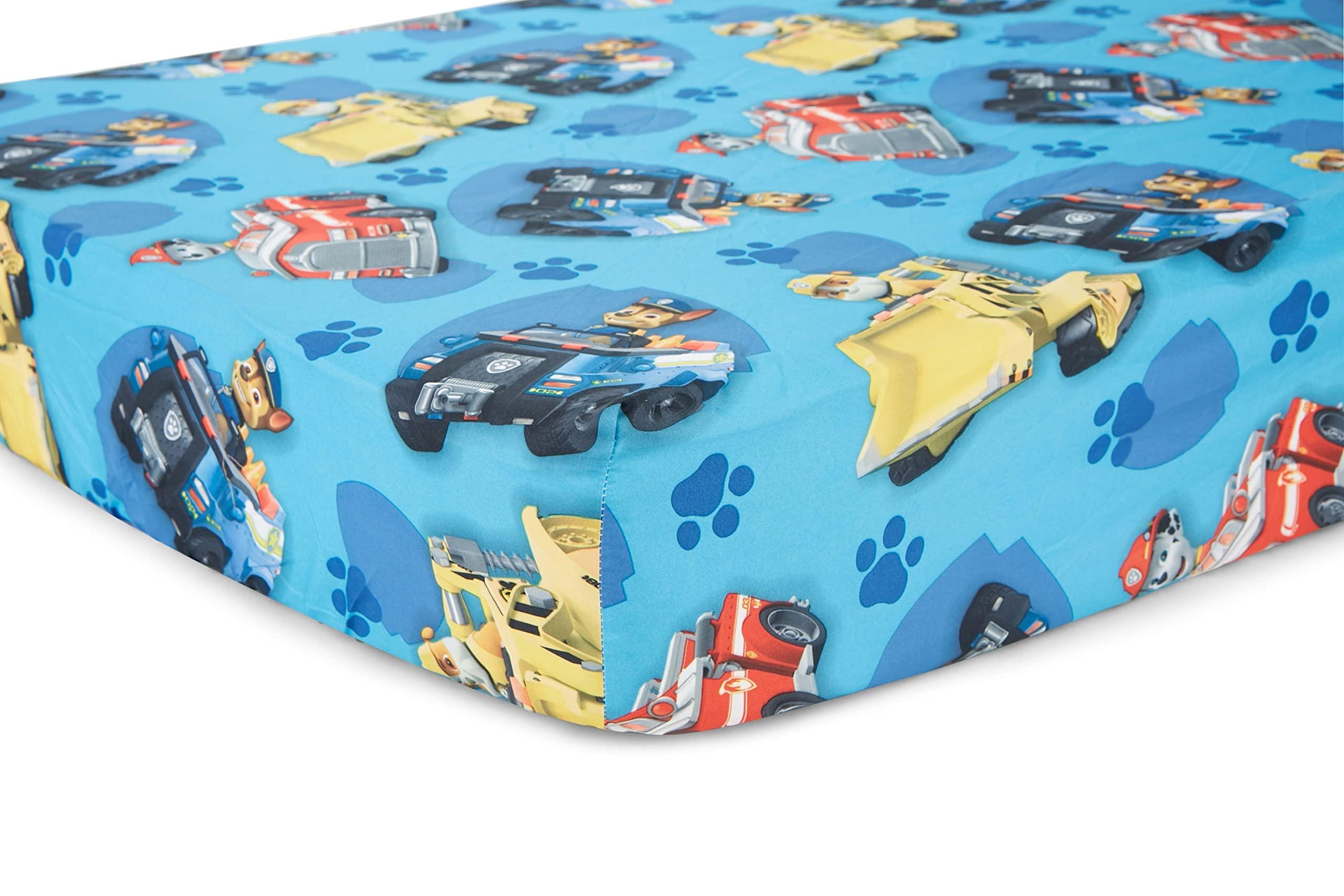 Paw Patrol Calling All Pups 4 Piece Toddler Bedding Set – Includes Comforter, Sheet Set – Fitted + Top Sheet + Reversible Pillowcase for Boys Bed, Blue - Image 6