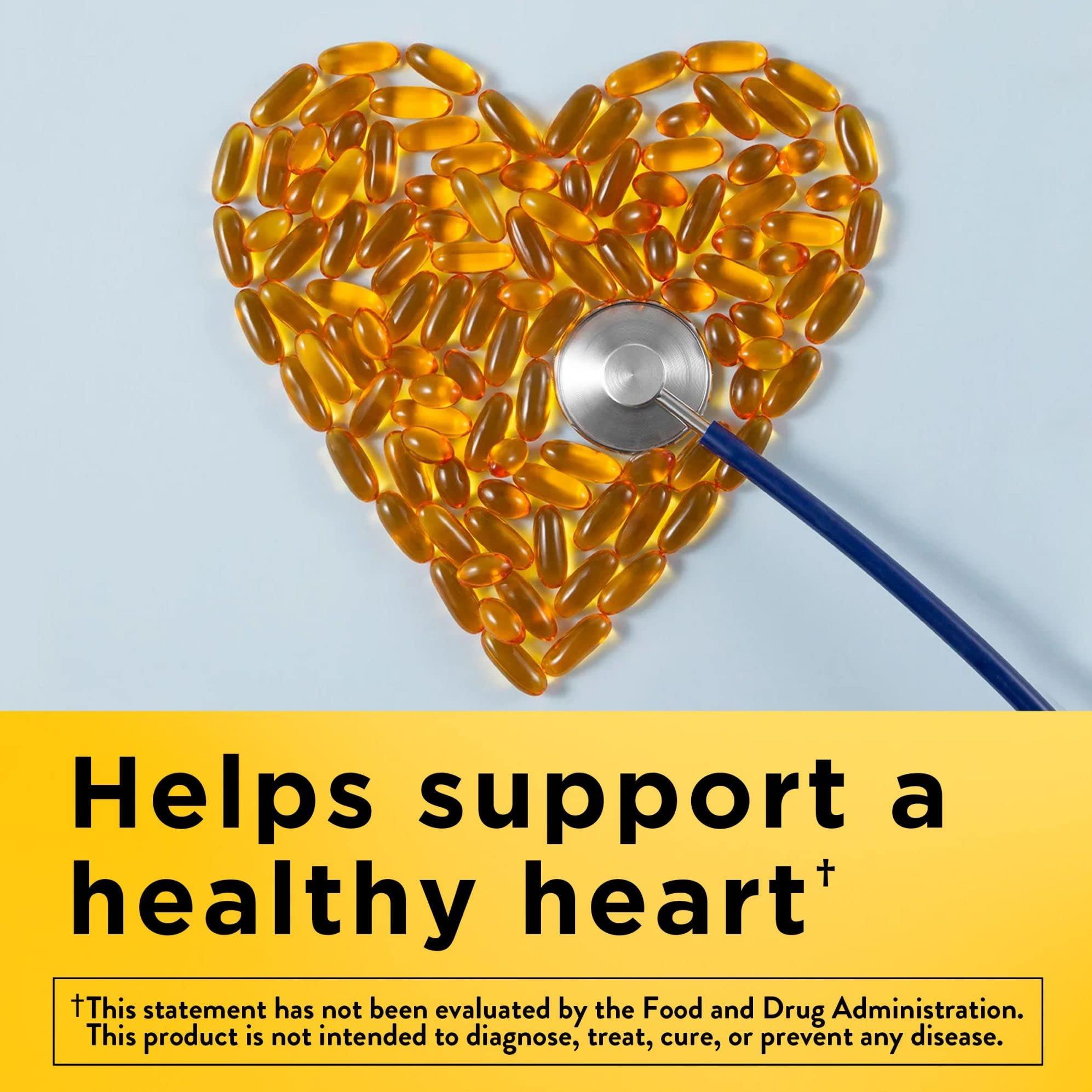 Nature Made Fish Oil Omega 3 Supplements, 1000mg Softgels, Omega 3 Fish Oil for Healthy Heart Support, 250 Softgels, 125 Day Supply - Image 2