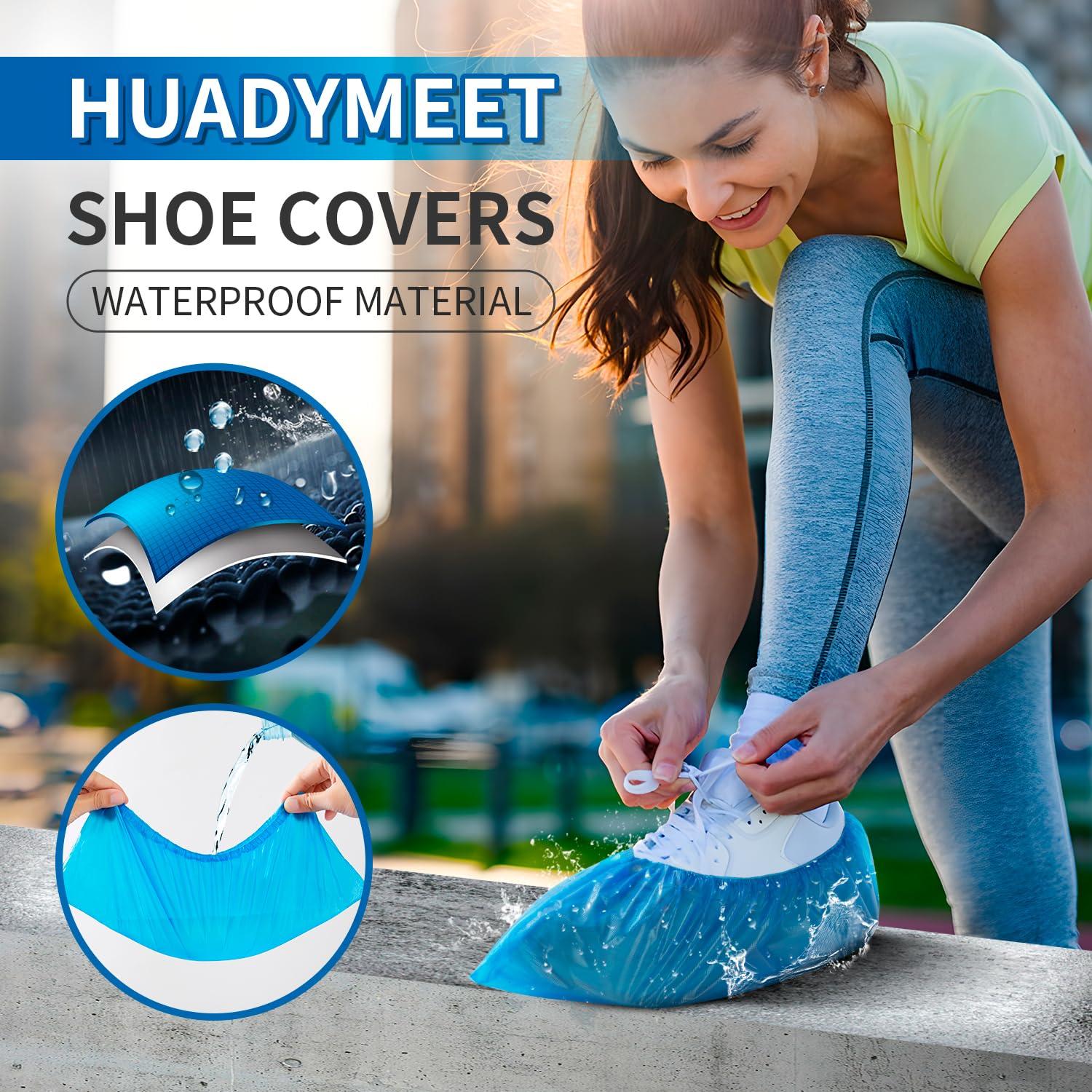 HUADYMEET Shoe Covers Disposable Non Slip For Indoors 100Pack(50 Pairs) Waterproof Shoes Protector Cover Durable Boot Booties Covers，Blue - Image 6