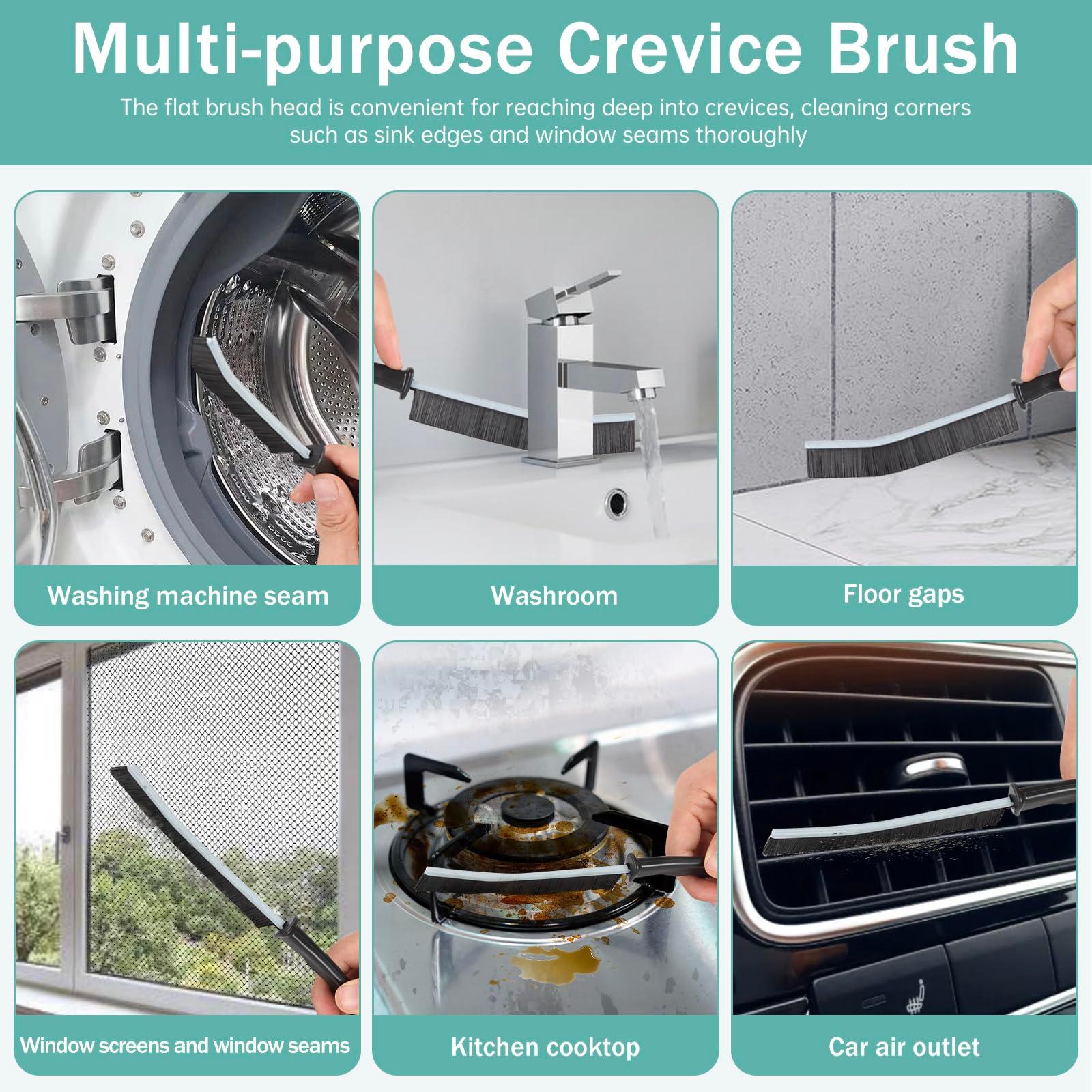 Crevice Cleaning Brush, Multifunctional Hard-Bristled Gap Scrub Brush, 2025 New Multifunctional Gap Cleaning Brush Tool, Dead Corners Brushes for Bathroom Kitchen Tiles Window Door Slots, 3pcs - Image 4