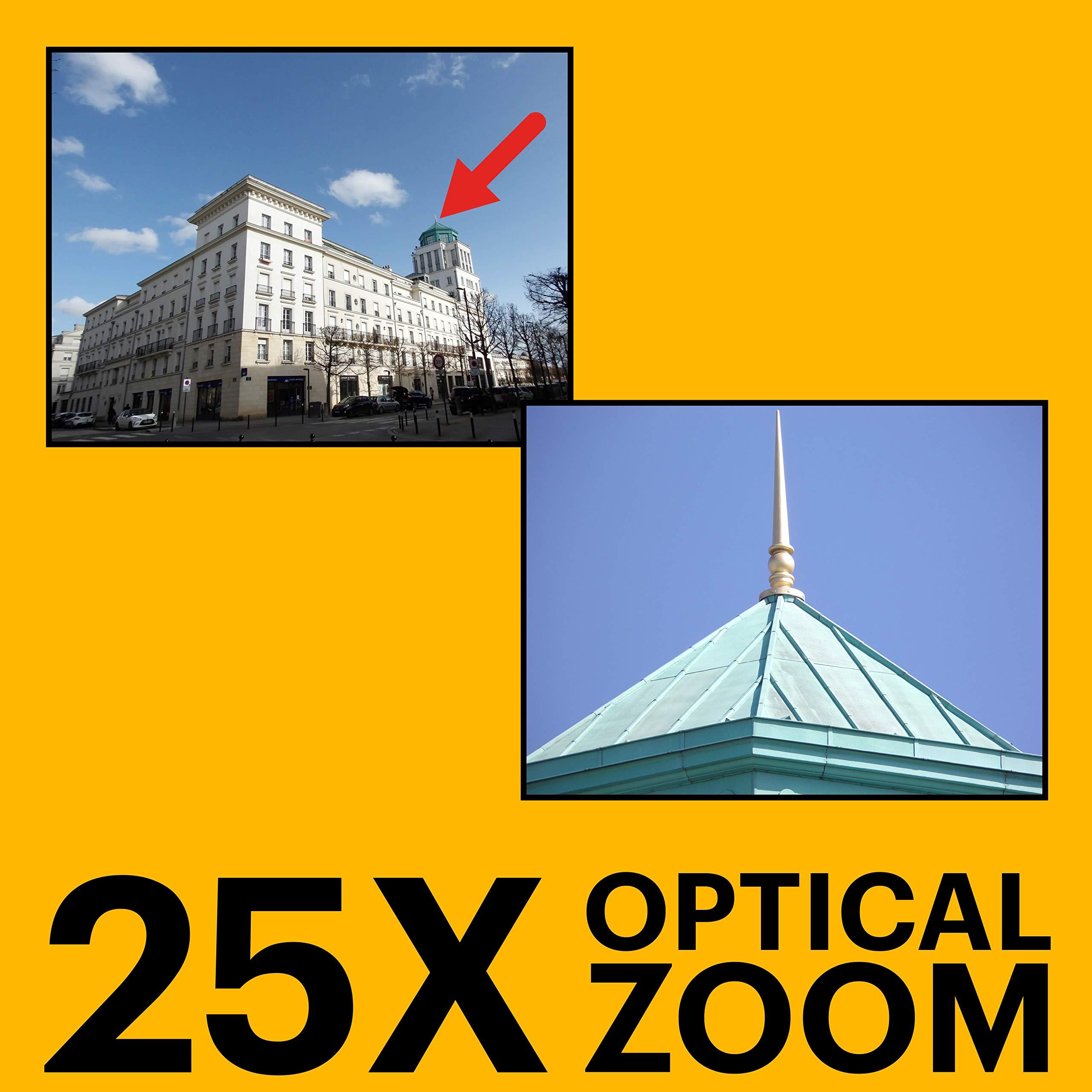 KODAK PIXPRO AZ255-BK 16MP Digital Camera 25X Optical Zoom 24mm Wide Angle Lens Optical Image Stabilization 1080P Full HD Video 3" LCD Vlogging Camera (Black) - Image 3