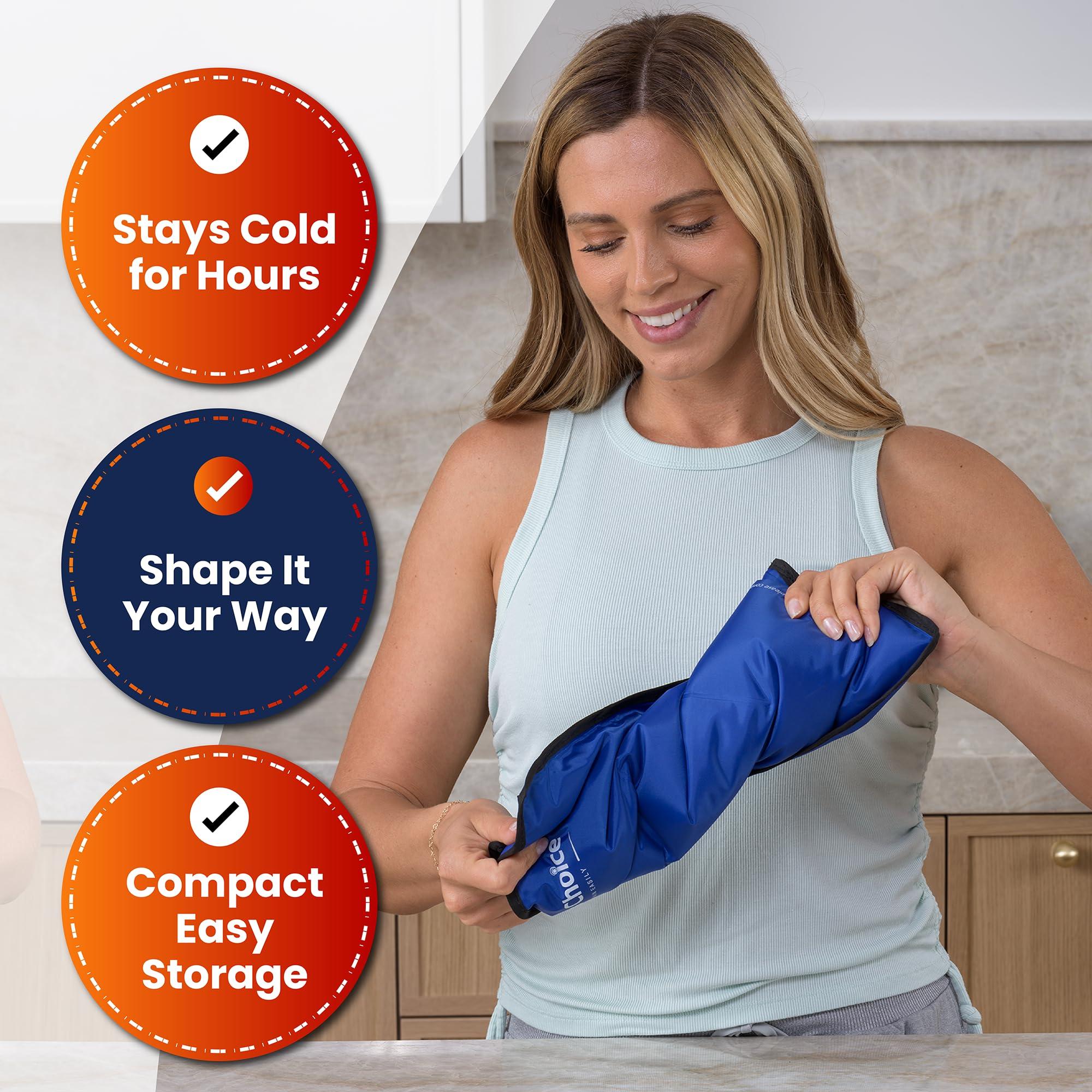 Gel Soft Flexible Ice Pack for Injuries Reusable - (Large: 11"x14.5") for Hip, Shoulder, Knee, Back - Comfy Cold Pack Compress for Swelling, Bruises, Surgery - Image 5