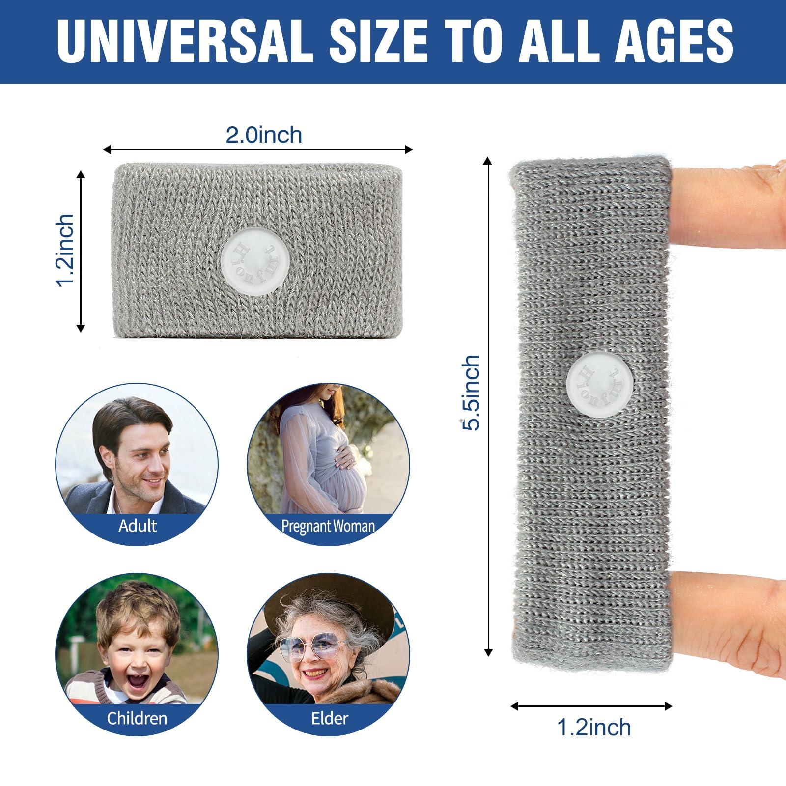 Hionfurt Motion Sickness Bands Anti Nausea Wristband for Adult and Kids Morning Sickness Relief for Pregnant Women Acupressure Nausea Relief for Car, Sea, Air Sickness - 2 Pairs Grey, Grey - Image 4