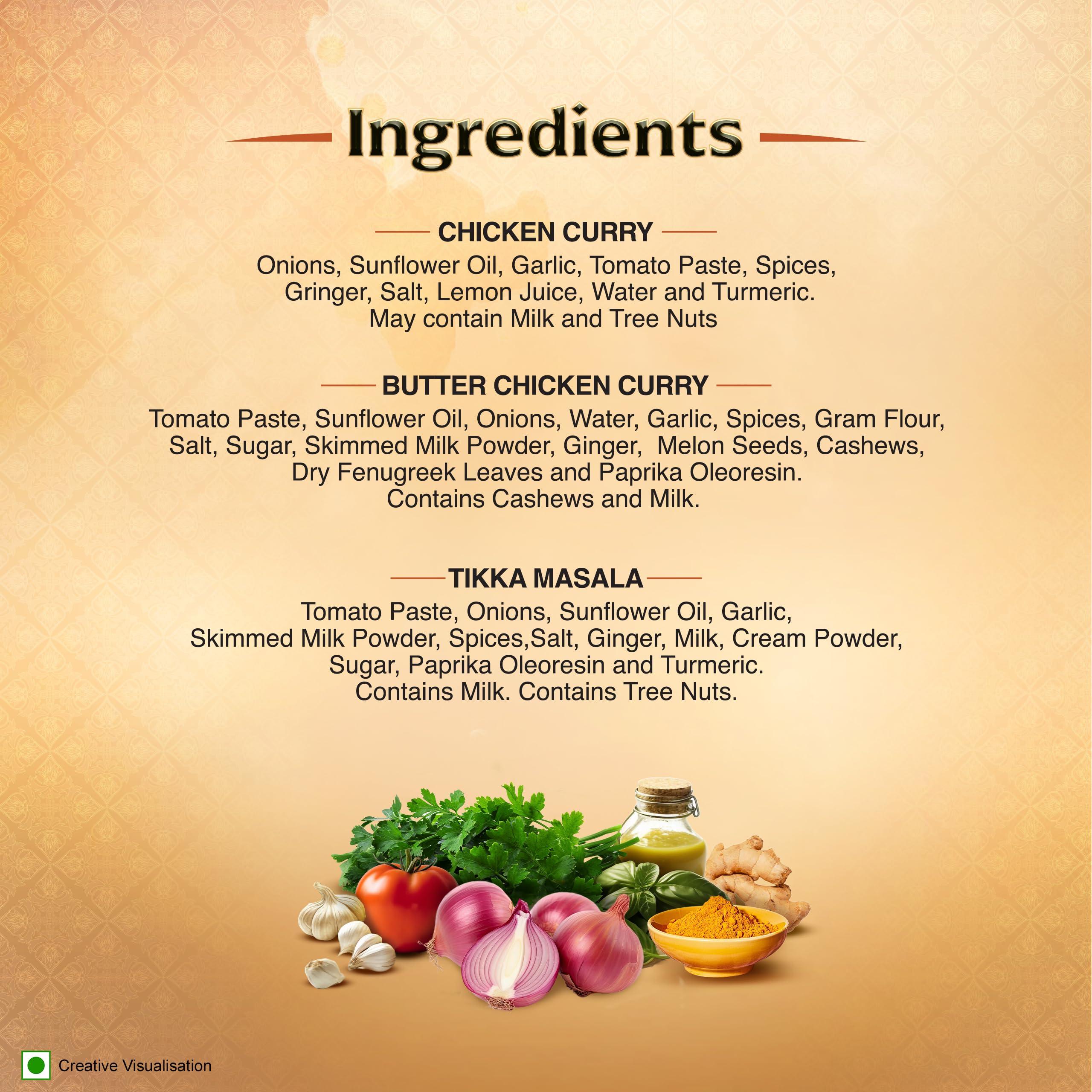 Kitchens of India Curry Paste Combo - Butter Chicken Curry, Tikka Masala & Chicken Curry, Gluten-Free, Easy-to-Use, Authentic Indian Food, 3.5 Ounces (Pack of 6) - Image 3