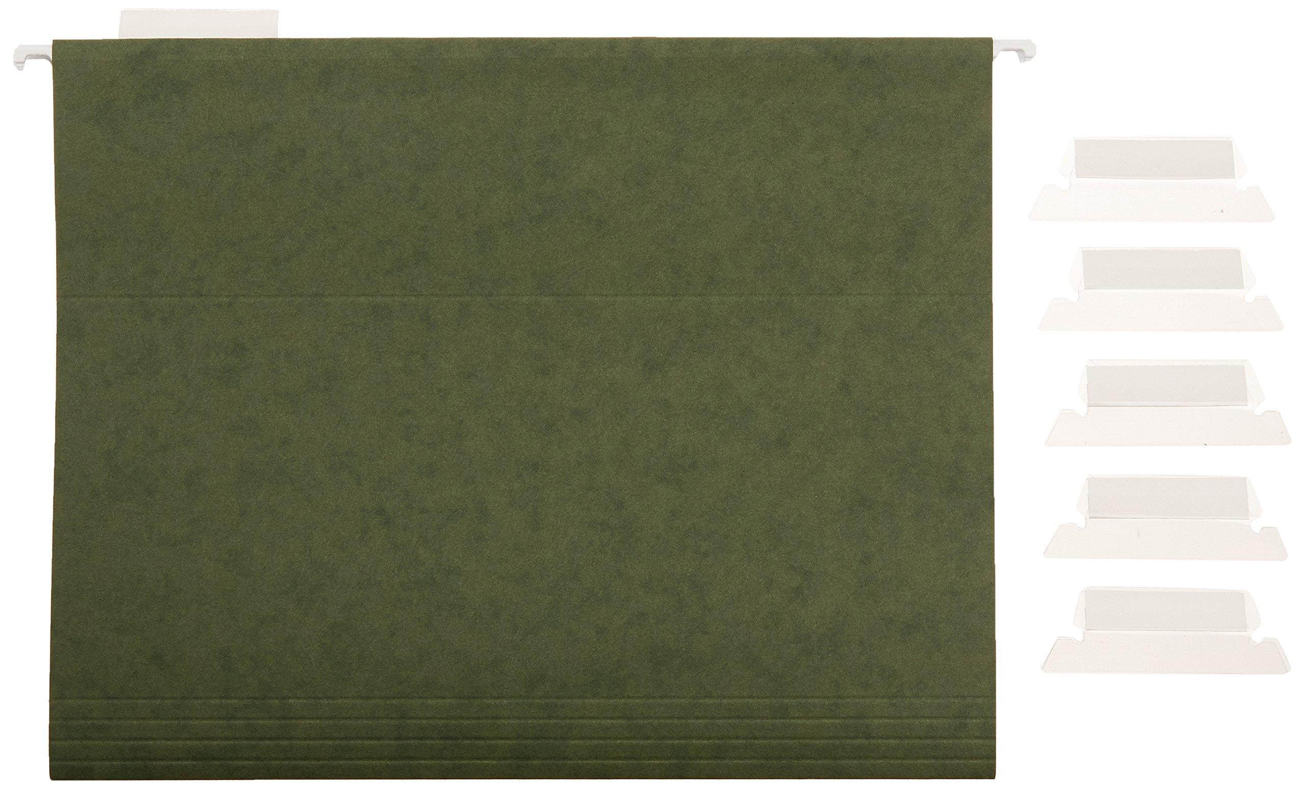 Amazon Basics Hanging Organizer File Folders for Efficient Filing, Sturdy, Adjustable Tabs, Letter Size, Pack of 25, Green - Image 7