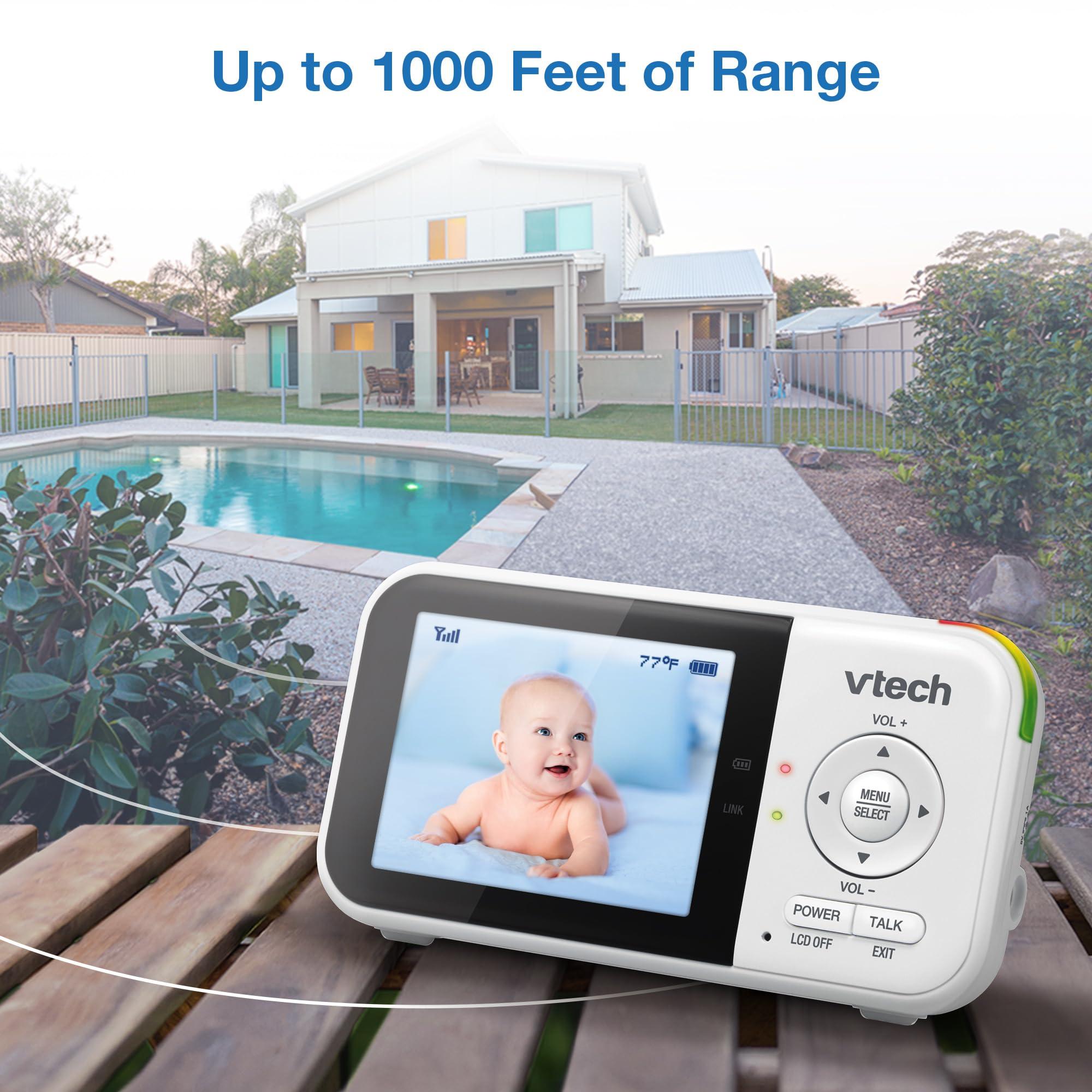 VTech VM819 Baby Monitor with Camera and Audio, 2.8” Screen Portable Baby Camera, Night Vision, 2-Way Audio, Temperature Sensor and Lullabies, Secure Transmission No WiFi, Ideal for Baby/Elderly/Pet - Image 11