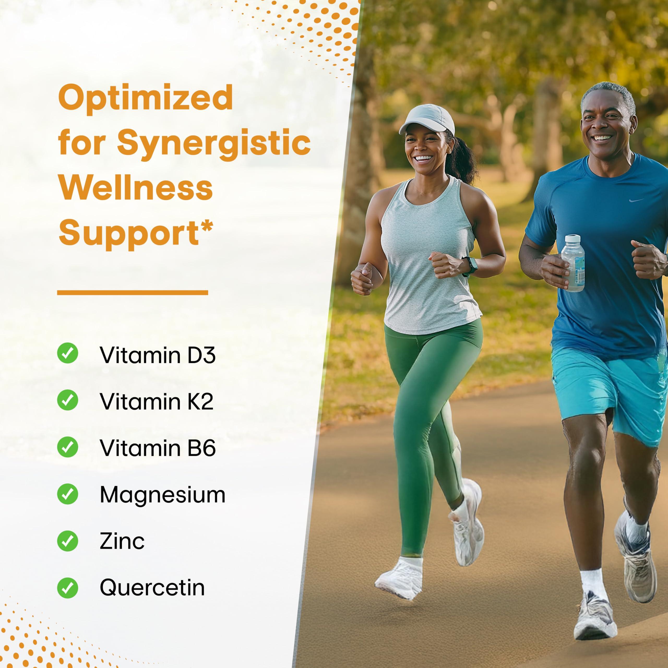 Sandhu's Vitamin D3 K2 Magnesium 5000 IU, 120mcg K2 Capsules 120 Count (Pack of 1) | VIT B6, D3K2, Zinc & Quercetin | Superior Absorption, Supports Energy, Immune, Bone & Muscle Health for Men & Women - Image 8