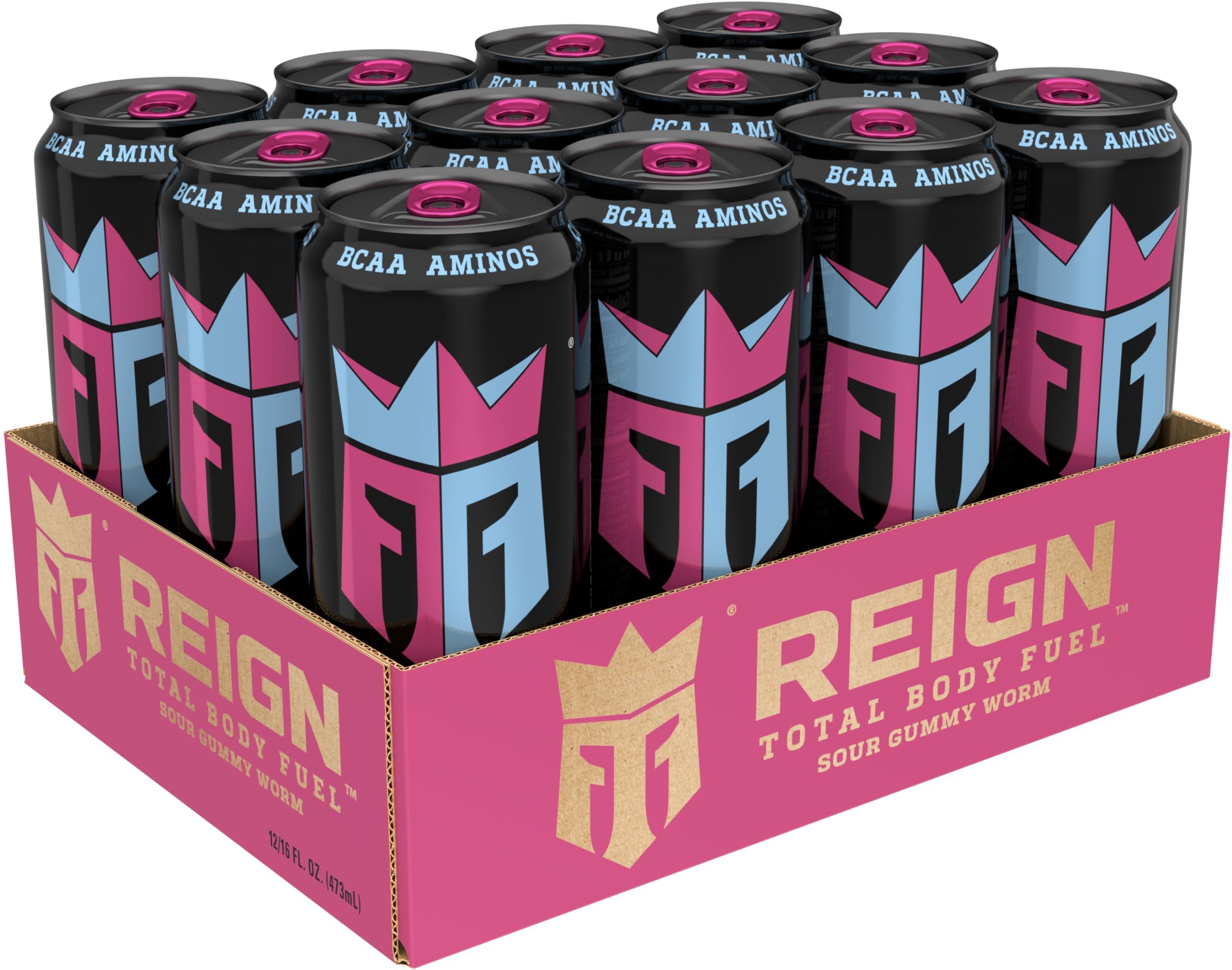 Reign Total Body Fuel, Sour Gummy Worm, Fitness & Performance Drink, 16 Fl Oz (Pack of 12) - Image 3