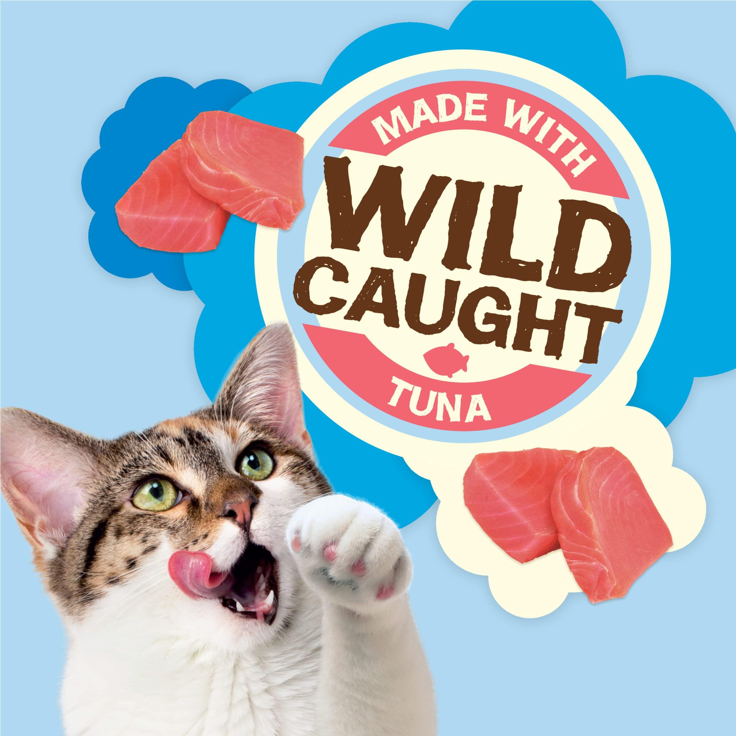 Purina Friskies Natural Cat Treats, Party Mix Natural Yums With Wild Caught Tuna and added vitamins, minerals and nutrients - 20 oz. Canister - Image 3