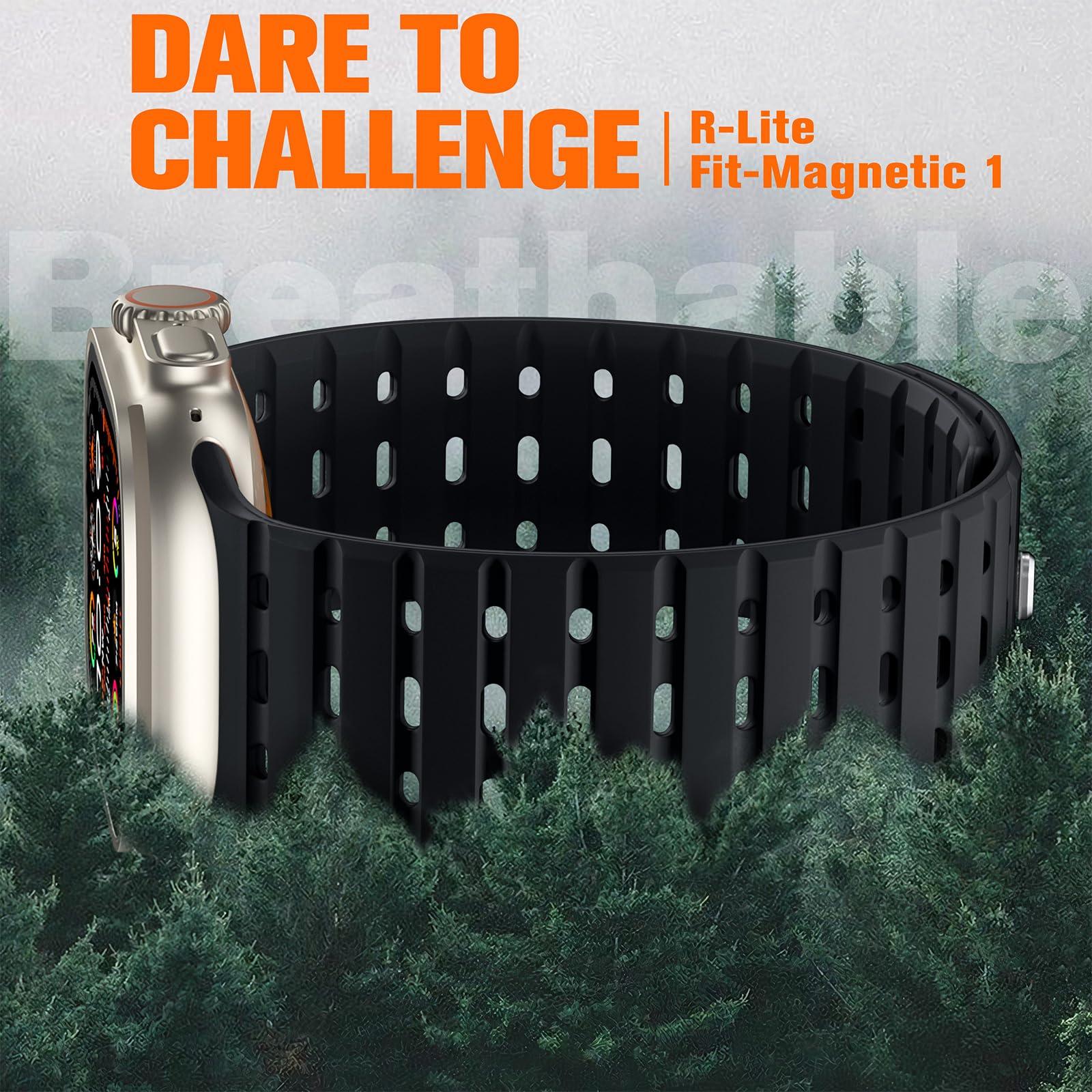 Bandletic R-Steel Sport Band Compatible with Apple Watch Ultra 2/Ultra Band 49mm/46mm/45mm/44mm/42mm(3/2/1) + R-Lite Fit Magnetic Band - Image 7