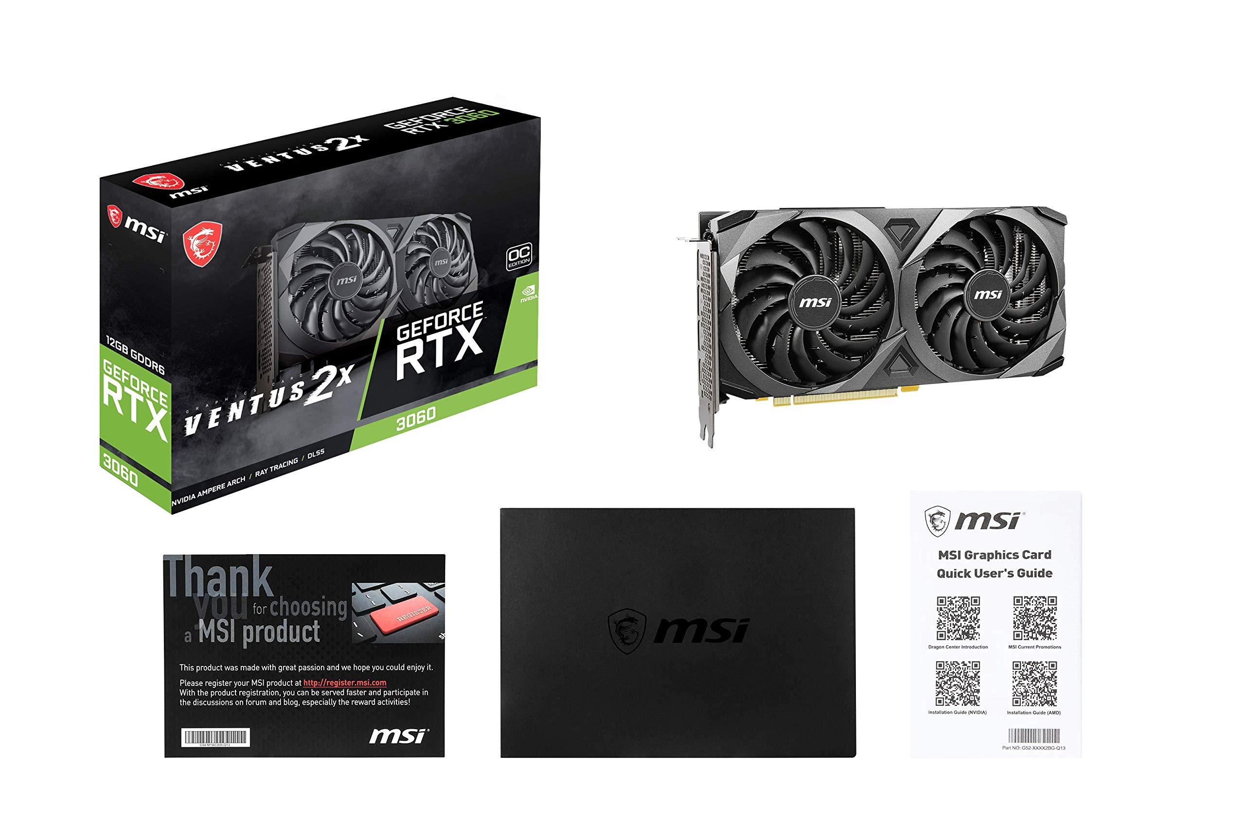 MSI GeForce RTX 3060 Ventus 2X 12G OC, Gaming Graphics Card - NVIDIA RTX 3060, 12GB GDDR6 Memory, 192-bit, 15 Gbps - Image 9