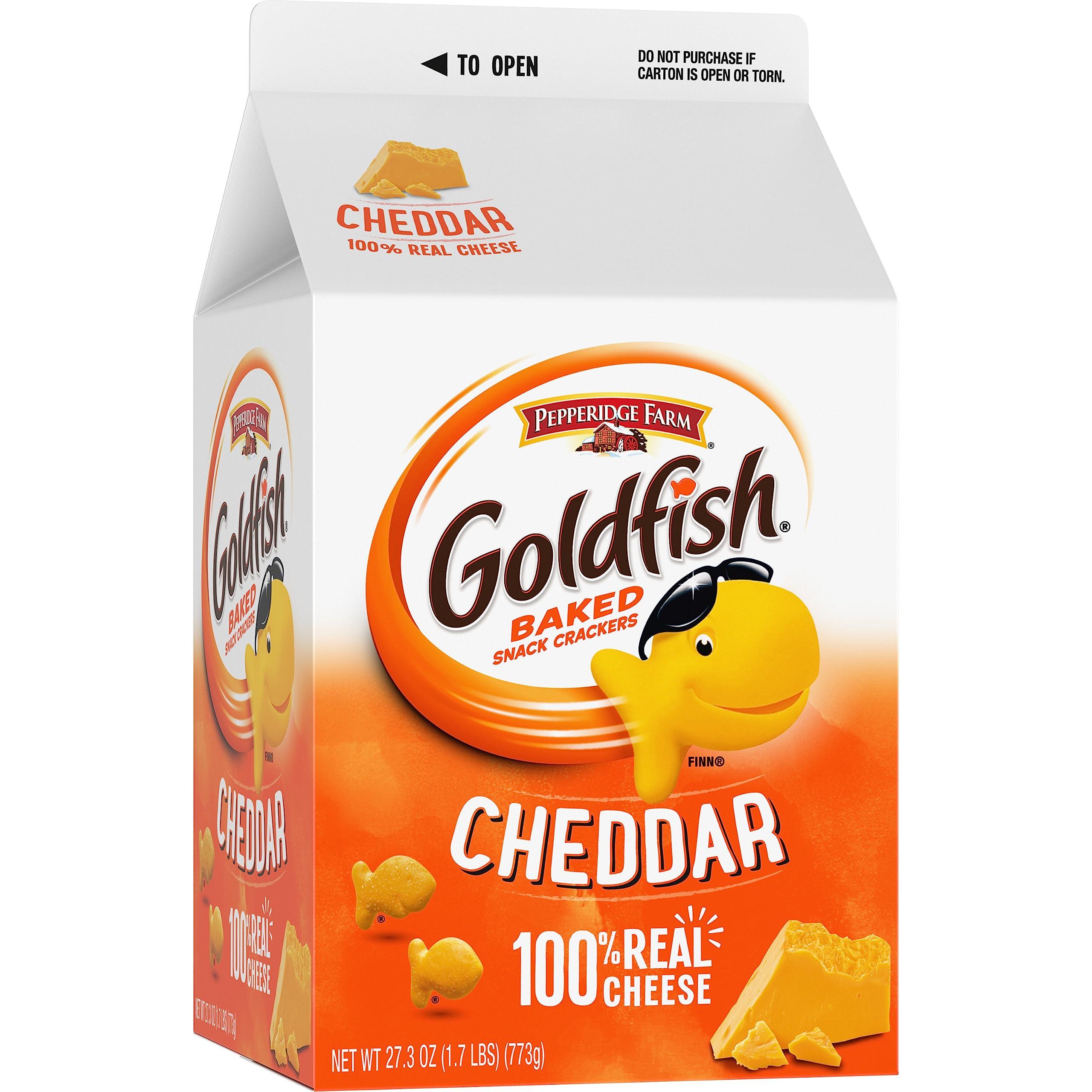 Goldfish Cheddar Cheese Crackers, 27.3 oz Carton - Image 8