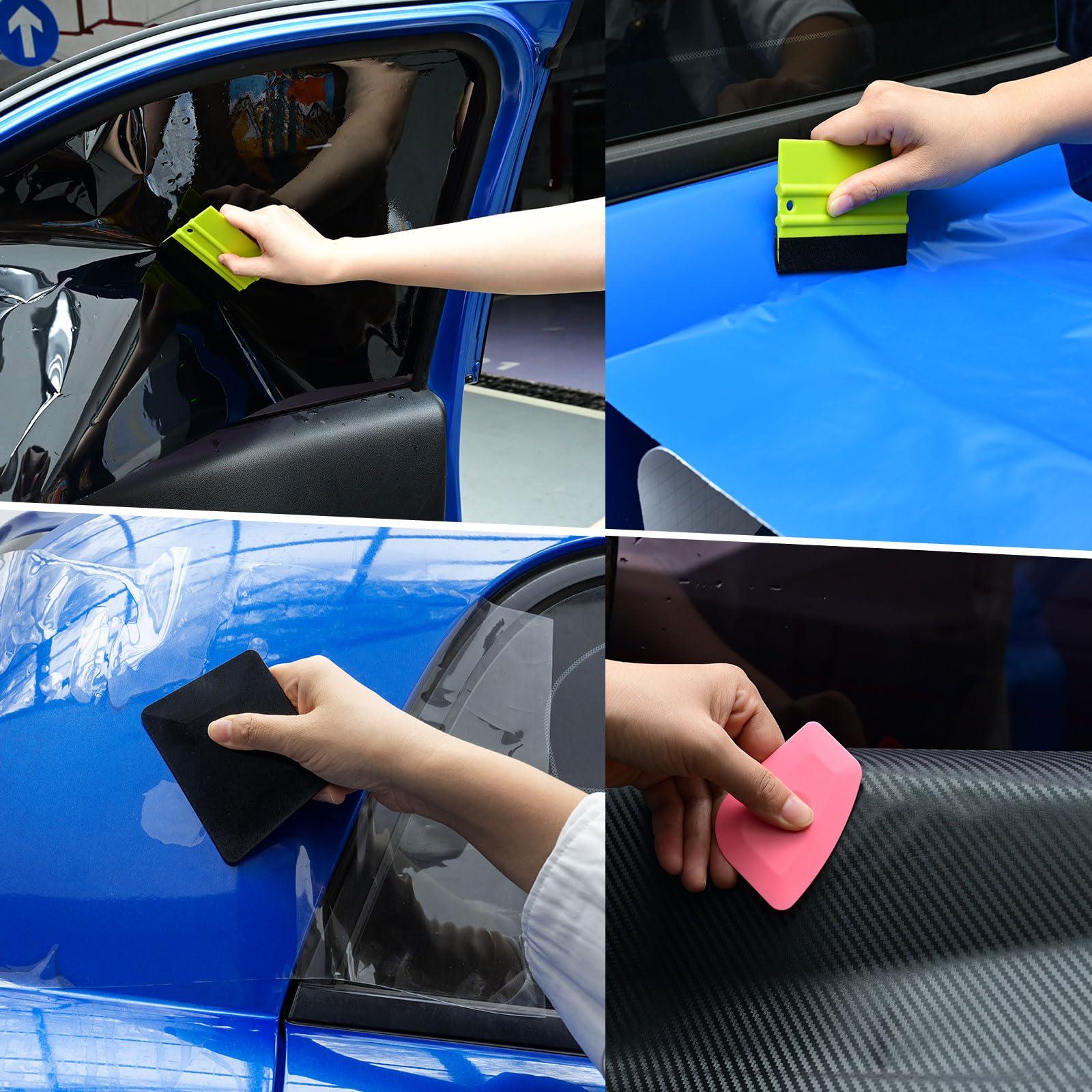 NEWISHTOOL Window Tint Tools Bulldozer Squeegee Tinting Kit PPF Film Installation Tool for Car Wrapping Scrubber Paddle Spare Felt Water Wiper Rubber Scraper Wrap Stick Tool Cutting Knife - Image 5
