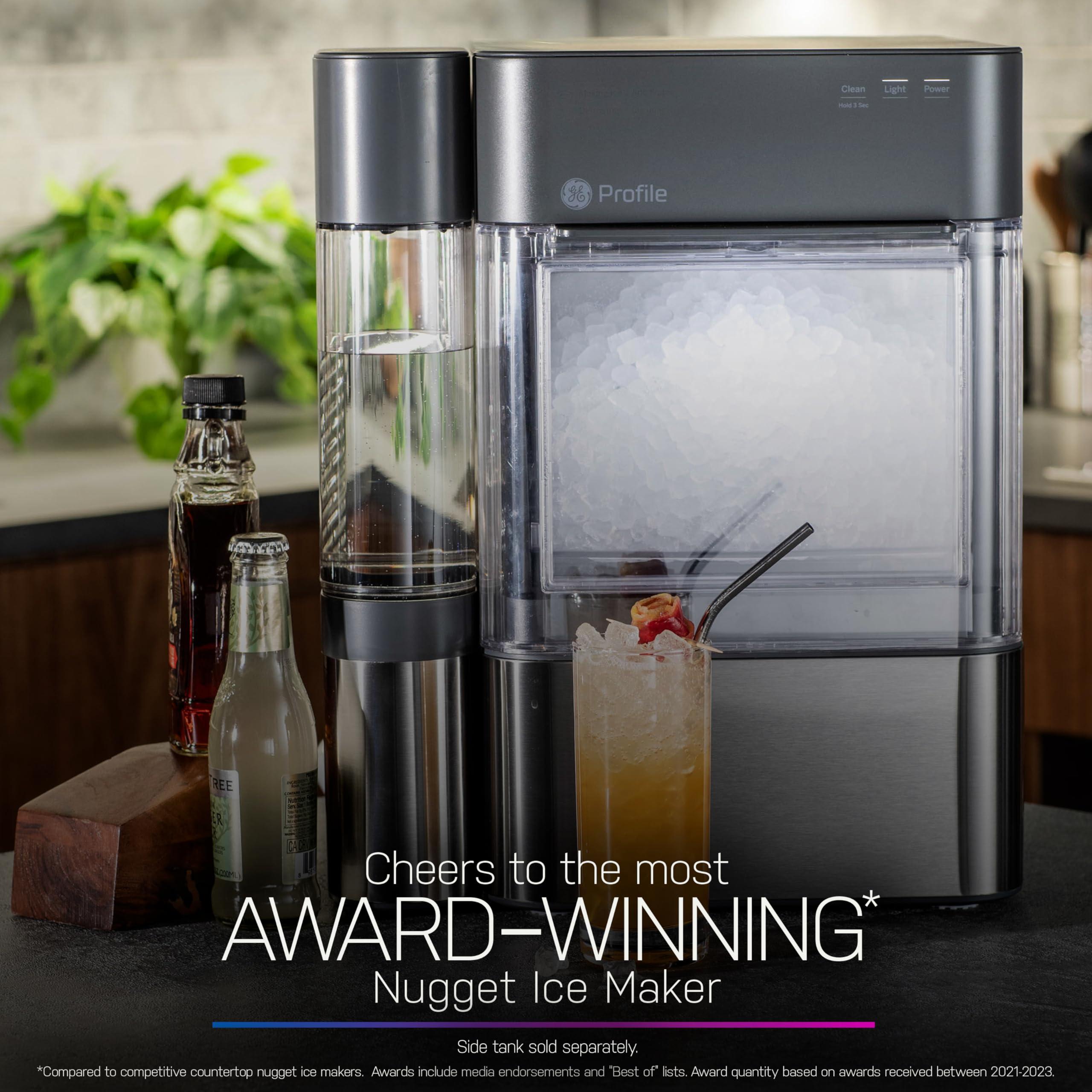 GE Profile Opal 2.0, Chewable Crunchable Countertop Nugget Ice Maker, Scoop included, 38 lbs in 24 hours, Pellet Ice Machine with WiFi & Smart Connected, Black Stainless Steel - Image 2