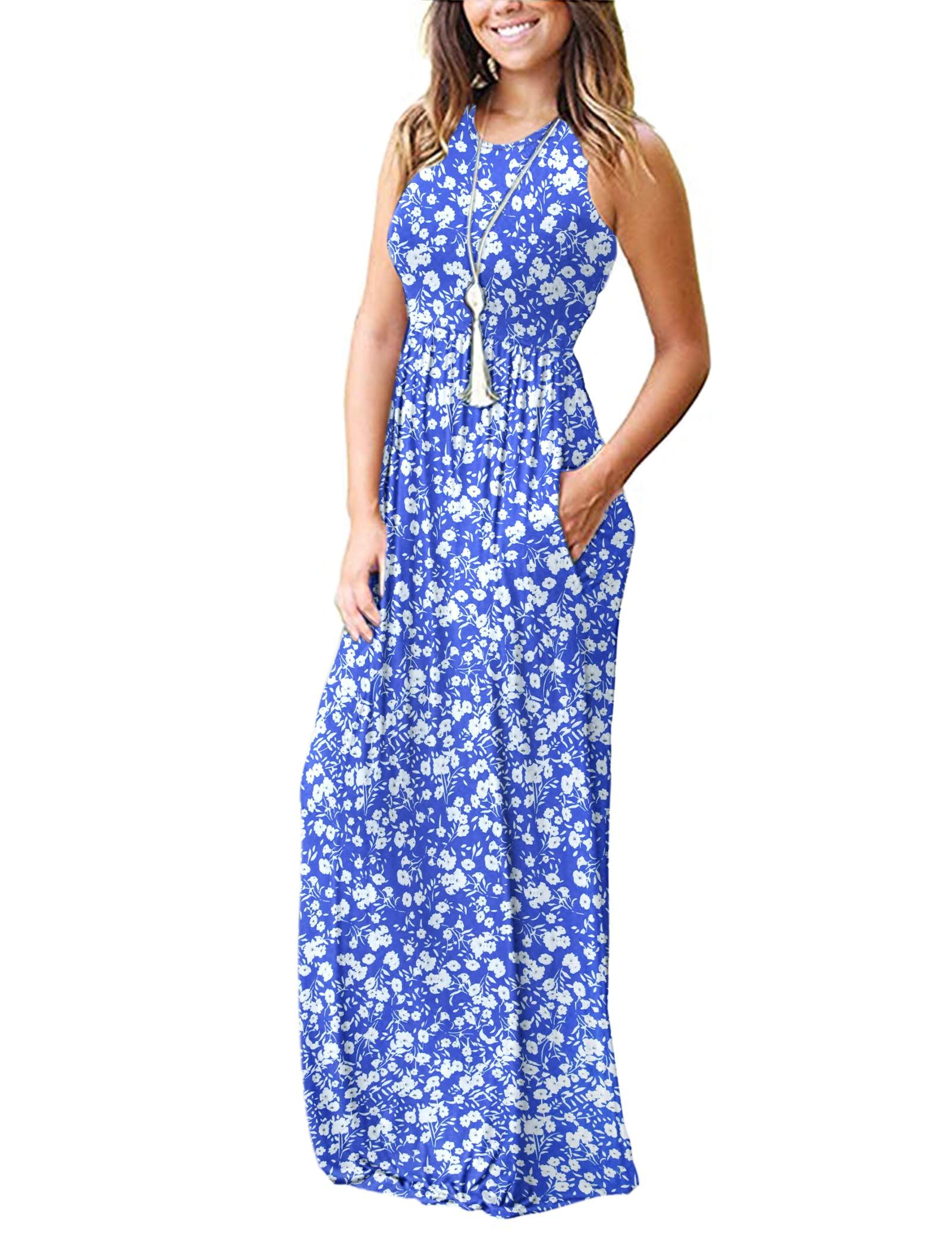 MOLERANI Women's Loose Plain Maxi Dresses Casual Long Dresses with Pockets - Image 2