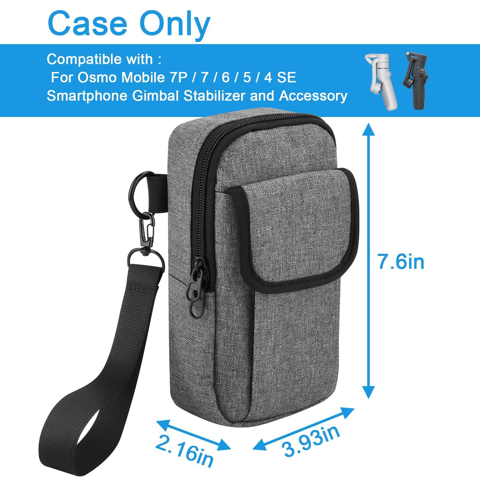 CaSZLUTION Travel Belt Case for DJI Osmo 7P / 7/6 / 5/4 SE, Portable Storage Bag Case with Belt keeper and Hand Strap Fits for DJI Osmo Mobile 7 Pro Smartphone Gimbal Stabilizer and Accessories - Image 2