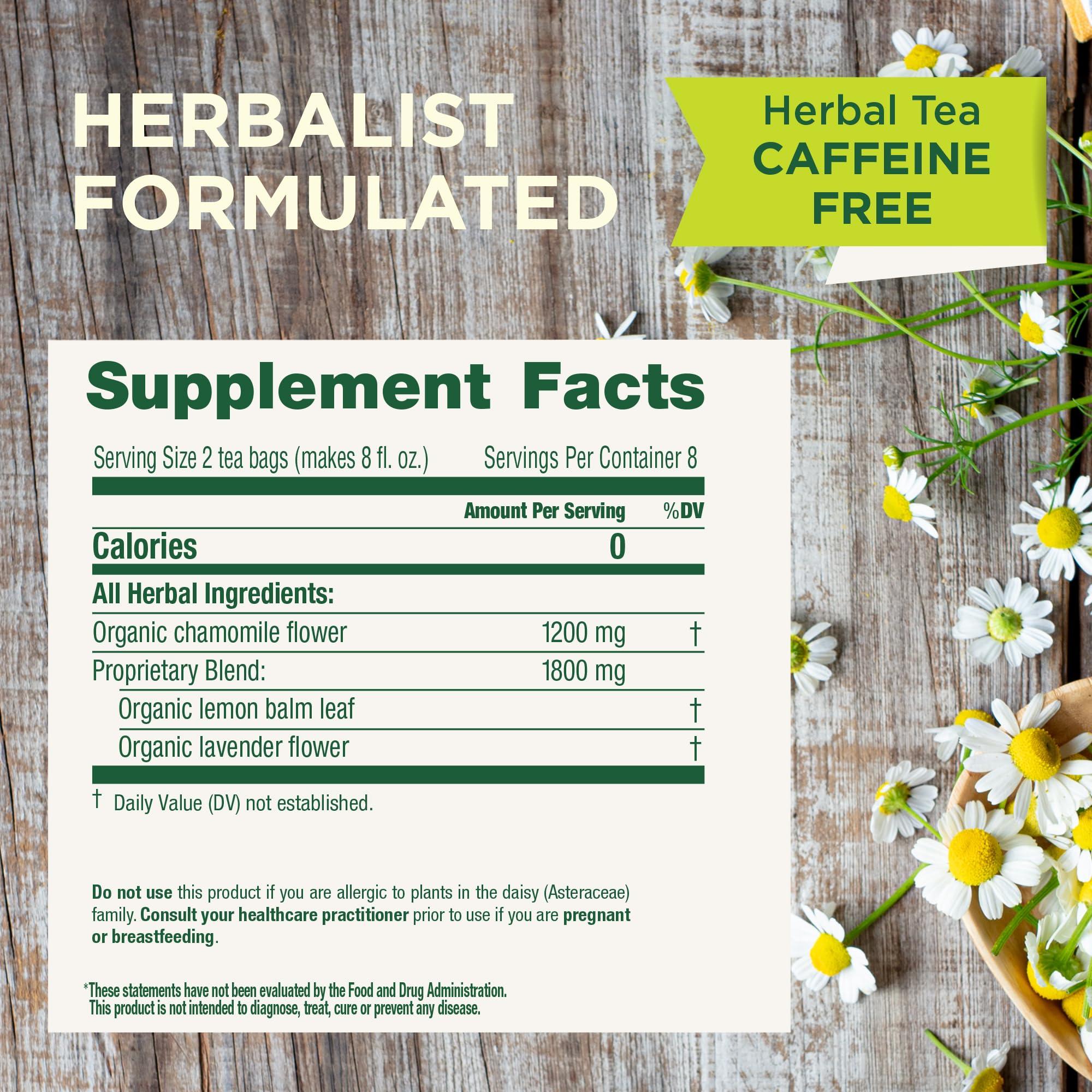 Traditional Medicinals Tea, Organic Chamomile & Lavender, Stress Relief, 16 Tea Bags - Image 2