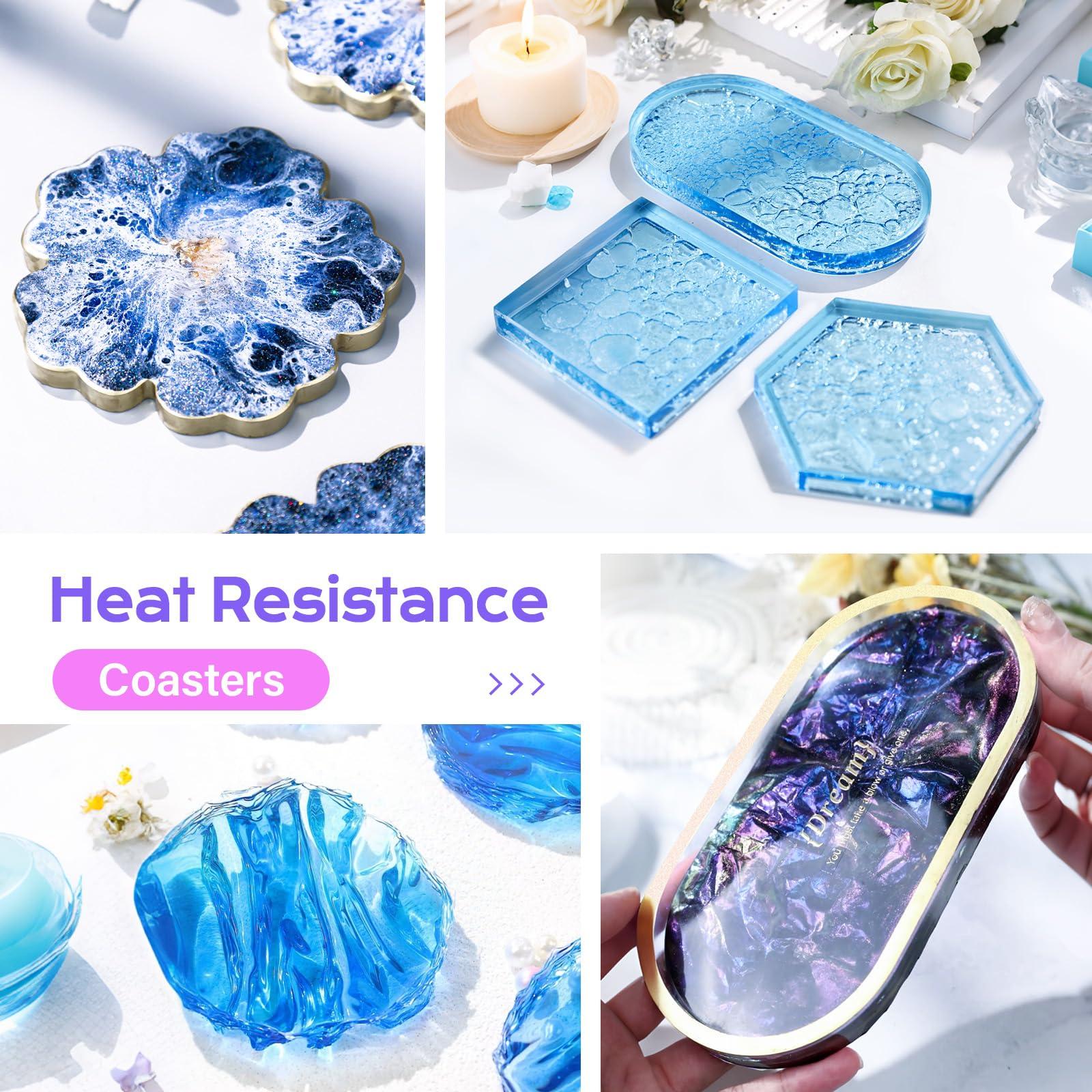 HeyClear 2 Gallon Epoxy Resin Kit with Pumps, Crystal Clear and Hard Upgraded 2 Part Resin and Hardener for Casting Coating, Countertop, Table top, Art DIY Handcraft Jewelry - Image 6