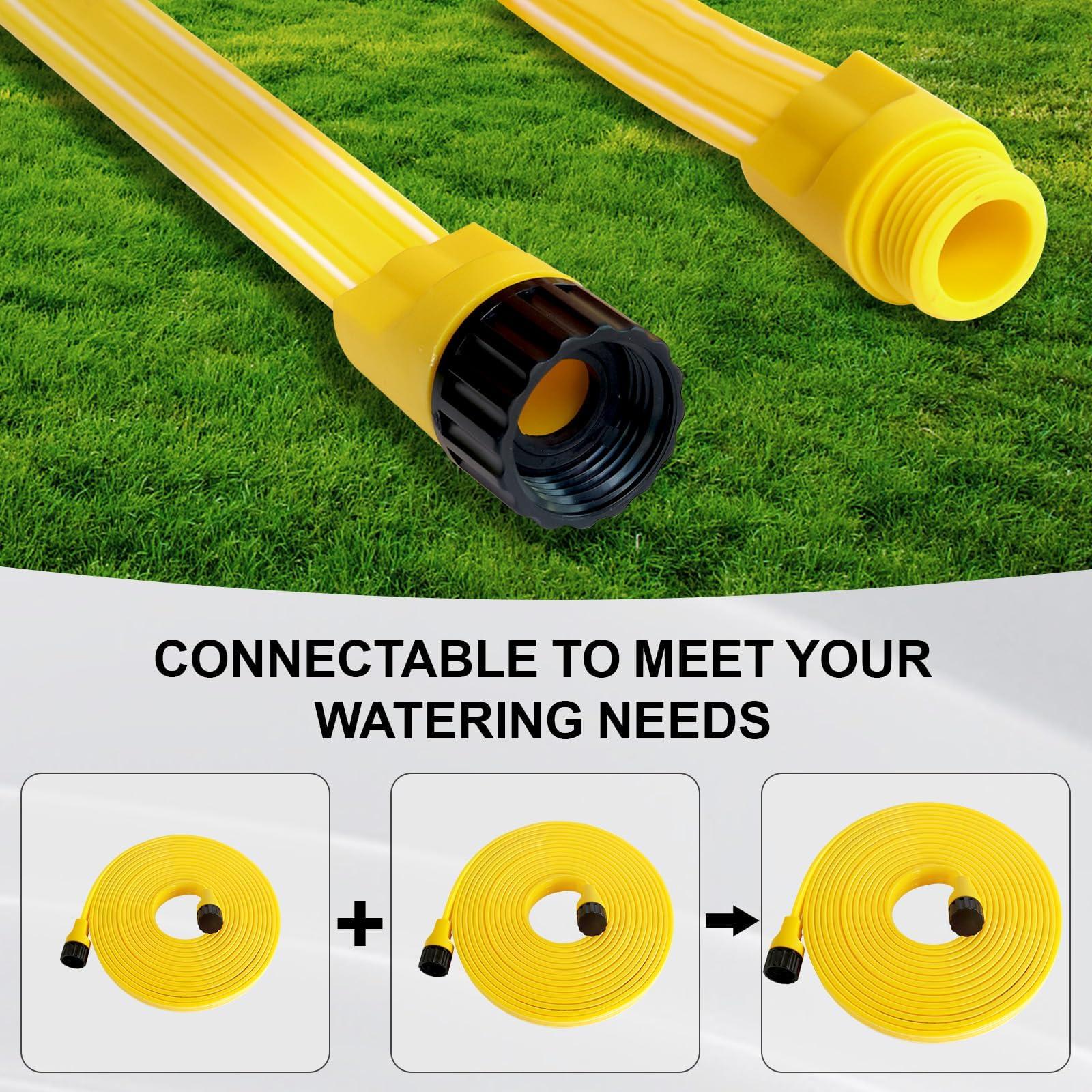 Holldoor 6-Pack Sprinkler Hose with Holes 25 ft – Flexible Sprinkler Soaker Hose for Lawn & Garden, 150 ft Total Drip Irrigation System – Yard Watering Solution, Durable & Easy to Use - Image 5