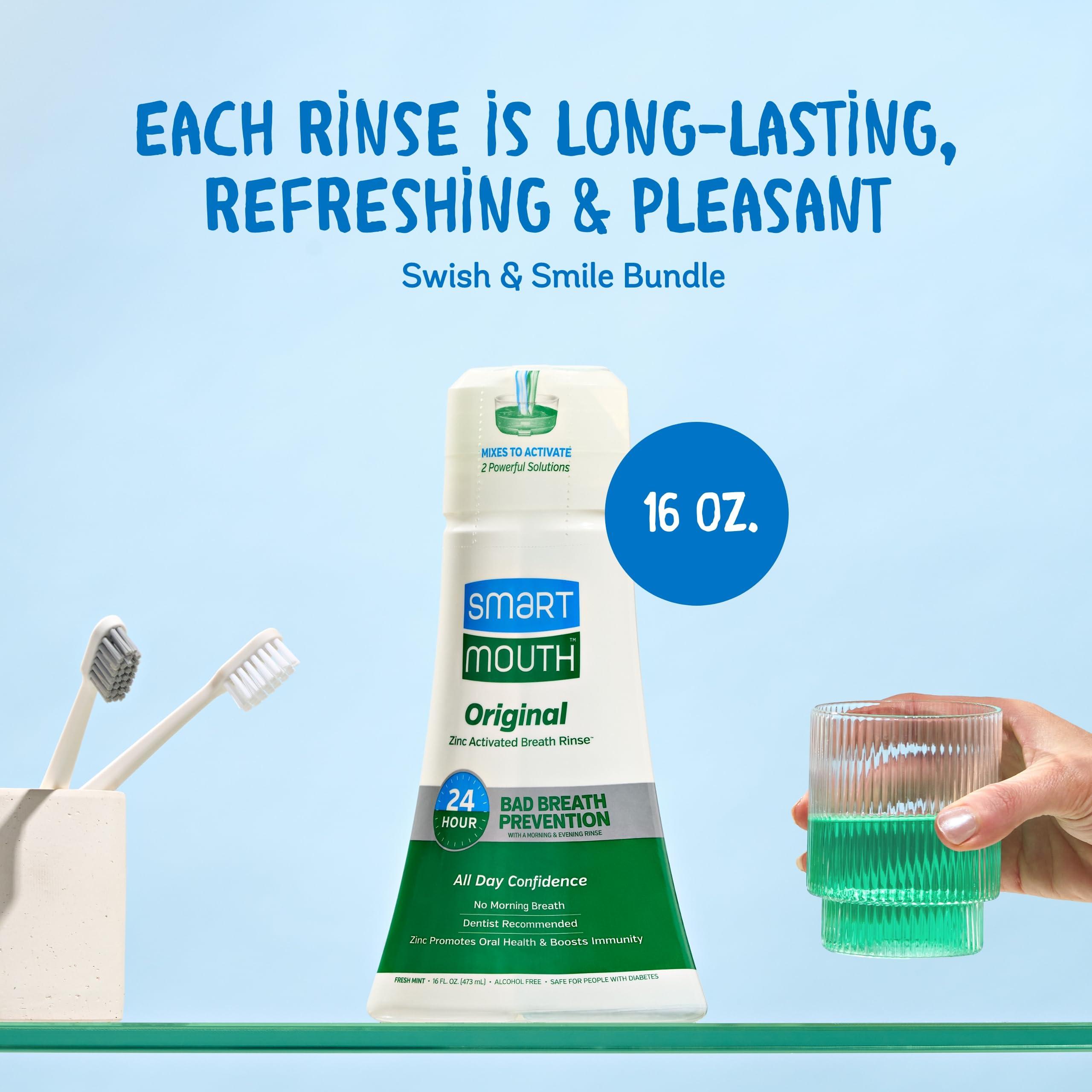 SmartMouth Original Activated Mouthwash - Adult Mouthwash for Fresh Breath - Oral Rinse for 24-Hour Bad Breath Relief with Twice Daily Use - Fresh Mint Flavor, 16 fl oz - Image 3