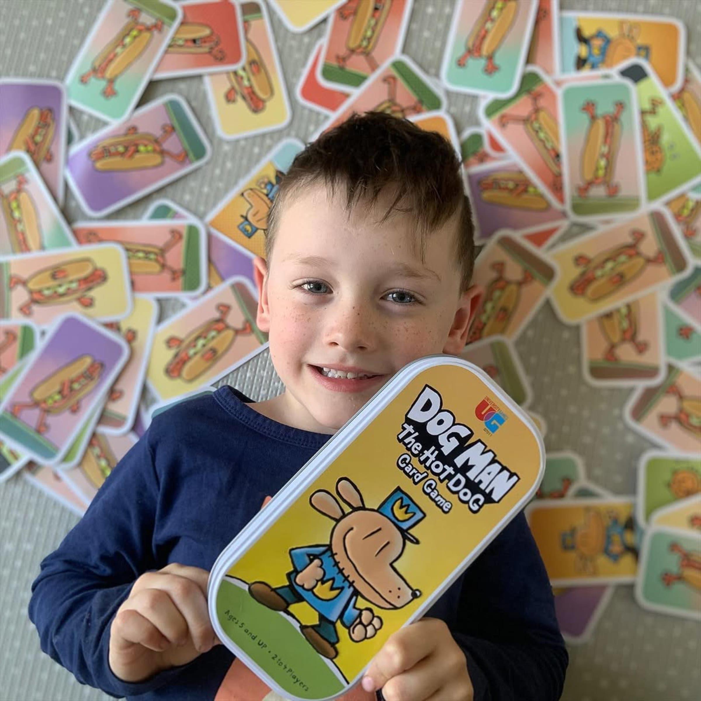 University Games Dog Man Hot Dog Card Game in a Tin , The Fast and Frenzied Collection Game for Kids Featuring Art from the Dog Man Books by Dav Pilkey, for Players Ages 6 and Up - Image 6