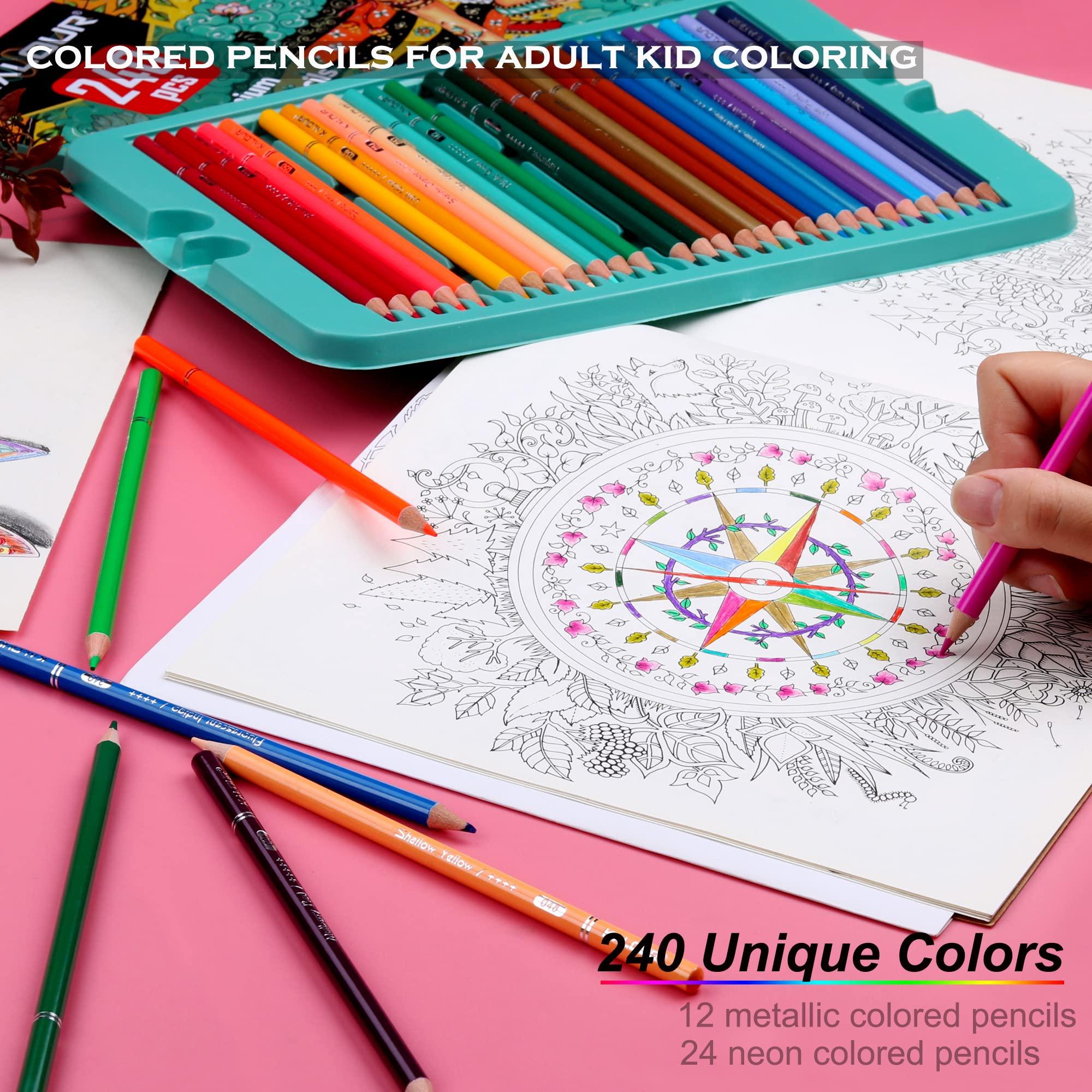 KALOUR Professional Colored Pencils,Set of 240 Colors,Artists Soft Core with Vibrant Color,Ideal for Drawing Sketching Shading,Coloring Pencils for Adults Artists Beginners - Image 3