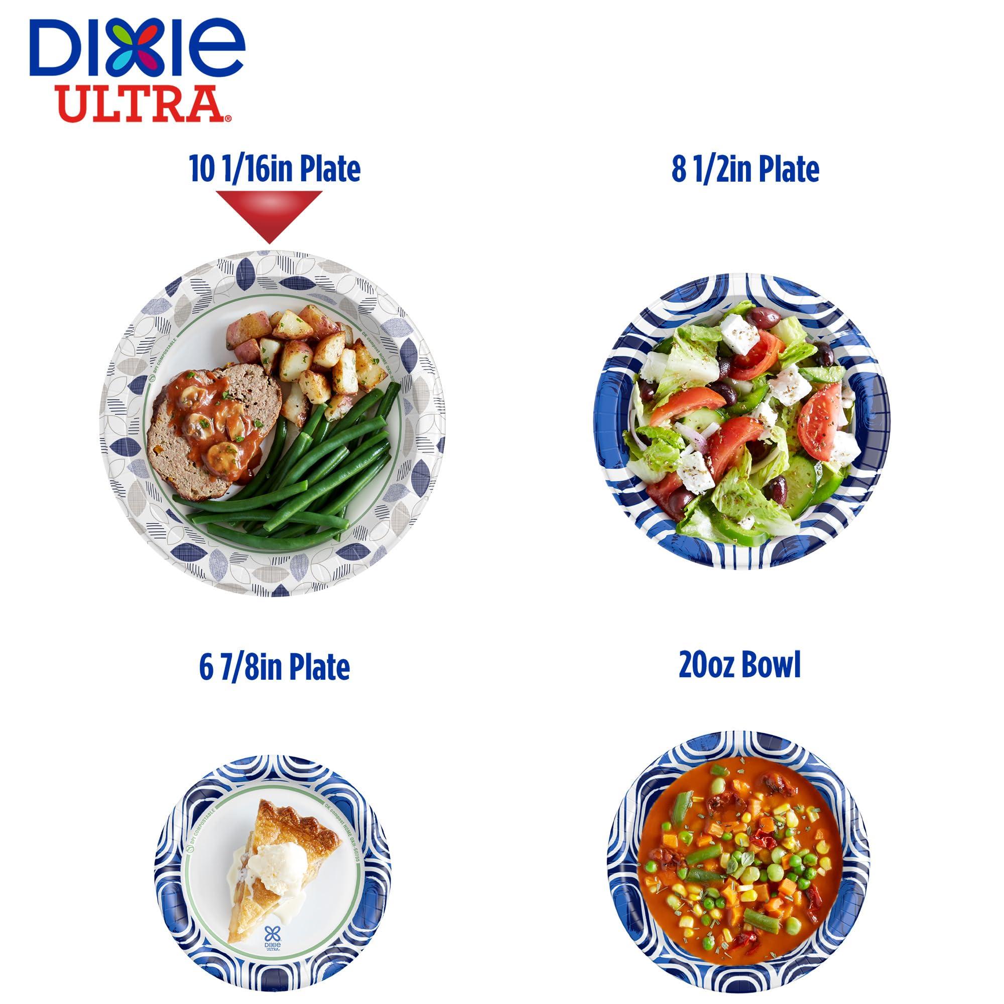 Dixie Ultra, Large Paper Plates, 10 Inch, 172 Count, 3X Stronger*, Heavy Duty, Microwave-Safe, Soak-Proof, Cut Resistant, Disposable Plates For Heavy, Messy Meals - Image 5