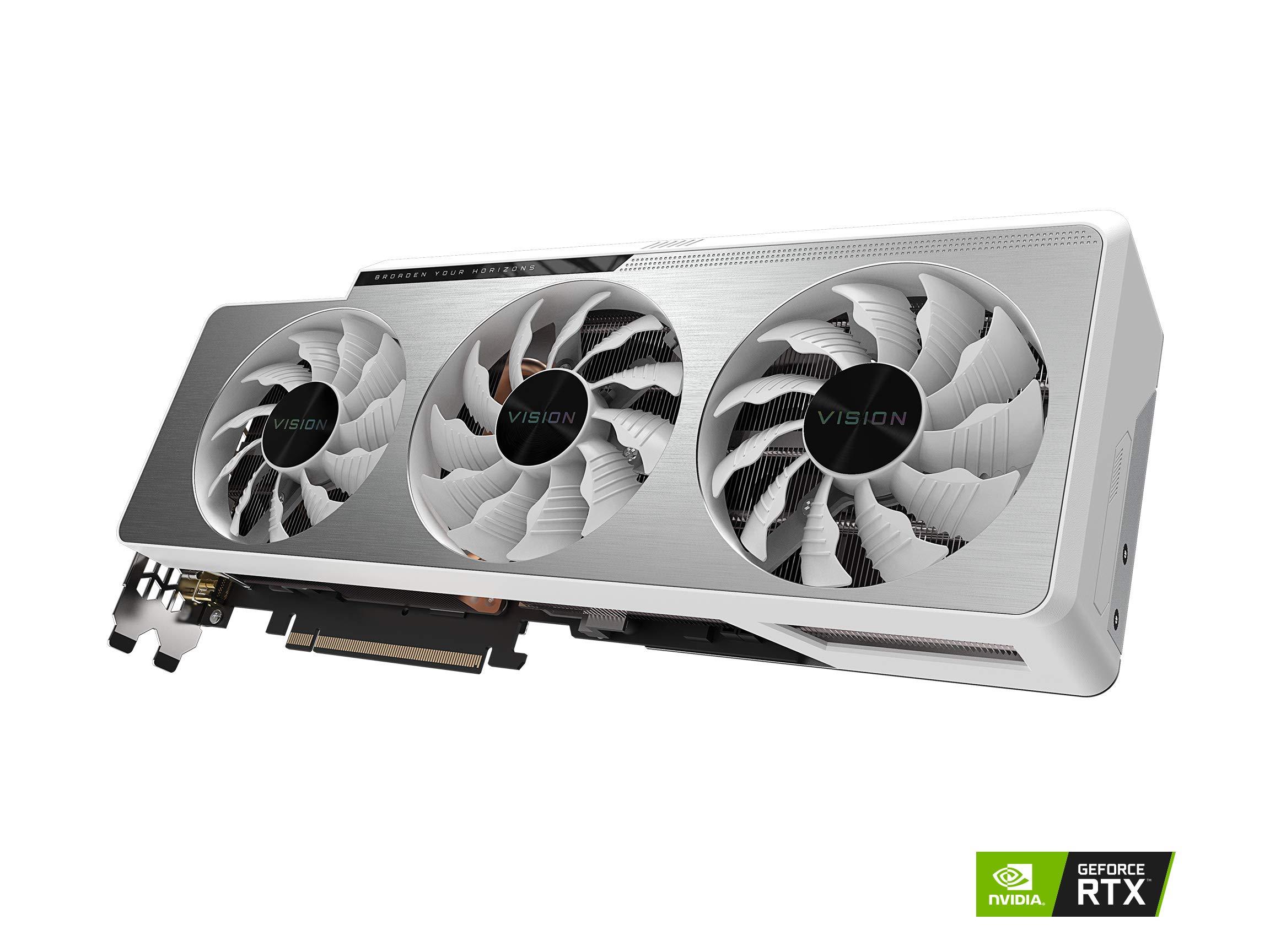 GIGABYTE GeForce RTX 3090 Vision OC 24G Graphics Card, 3X WINDFORCE Fans, 24GB 384-bit GDDR6X, GV-N3090VISION OC-24GD Video Card - Image 3